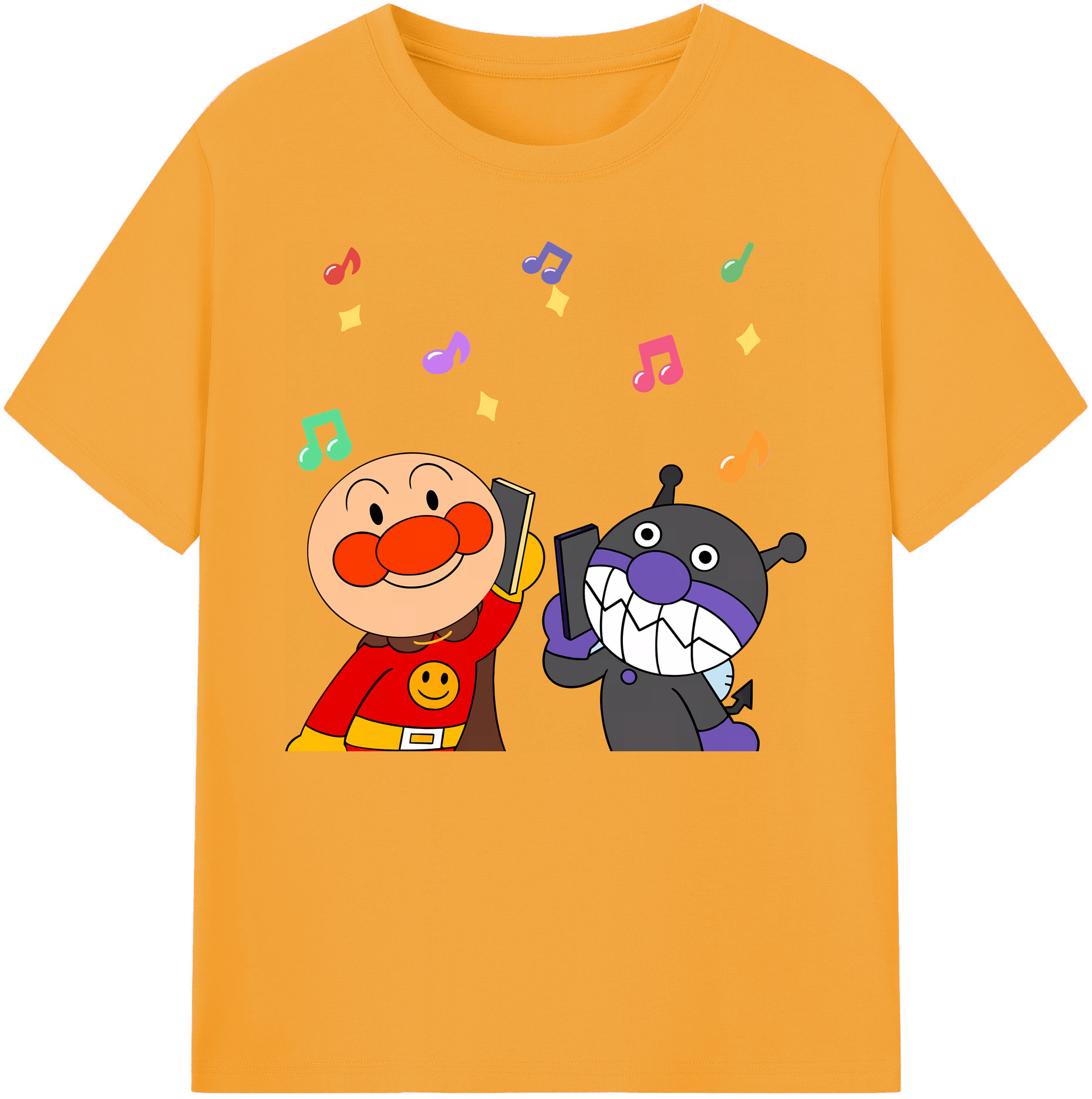 （画像用） アンパンマン Anpanman 綿100％ メンズ半袖Tシャツ｜肌触りやわらか＆通気性