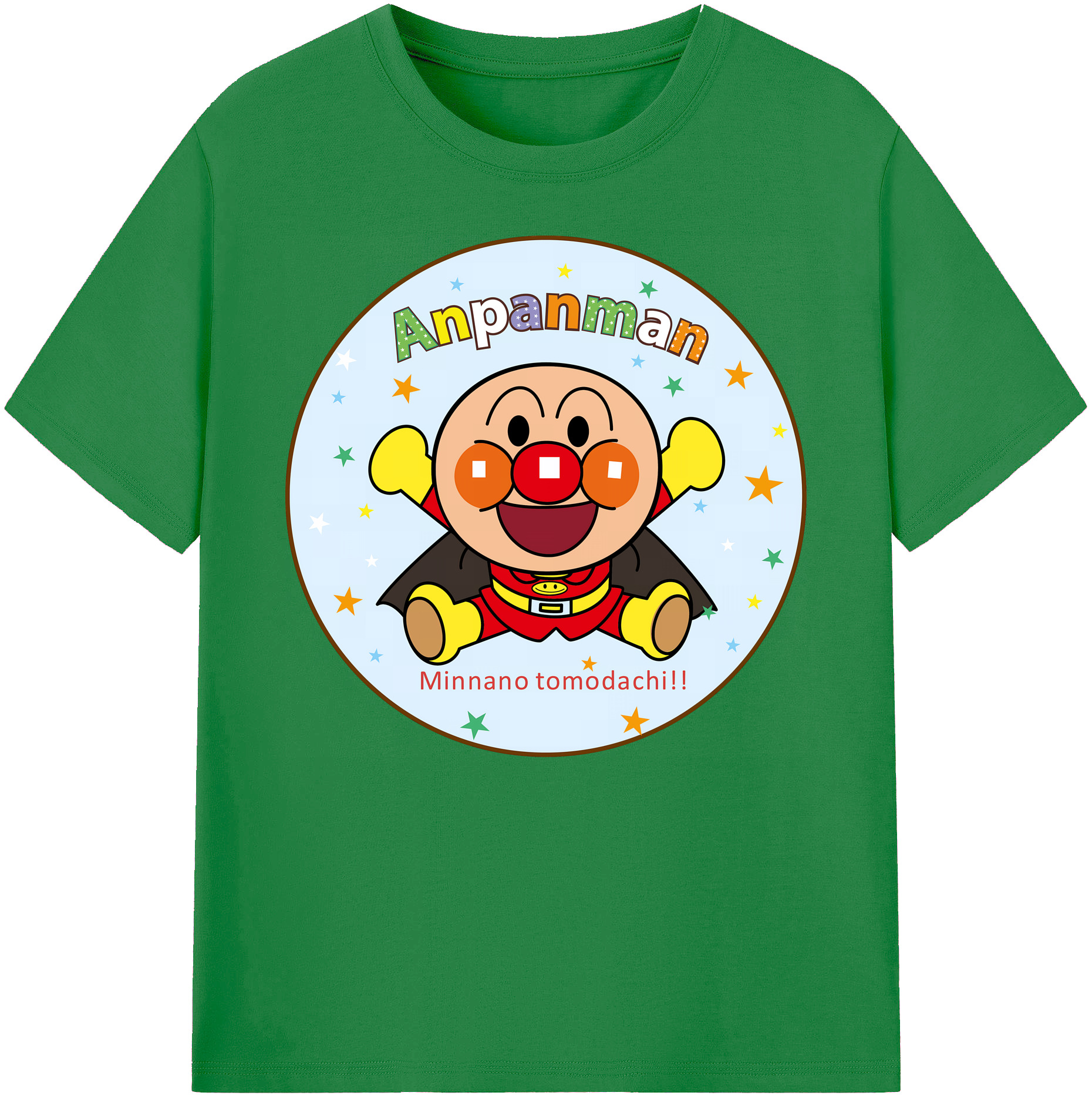 （画像用） アンパンマン Anpanman 綿100％ メンズ半袖Tシャツ｜肌触りやわらか＆通気性