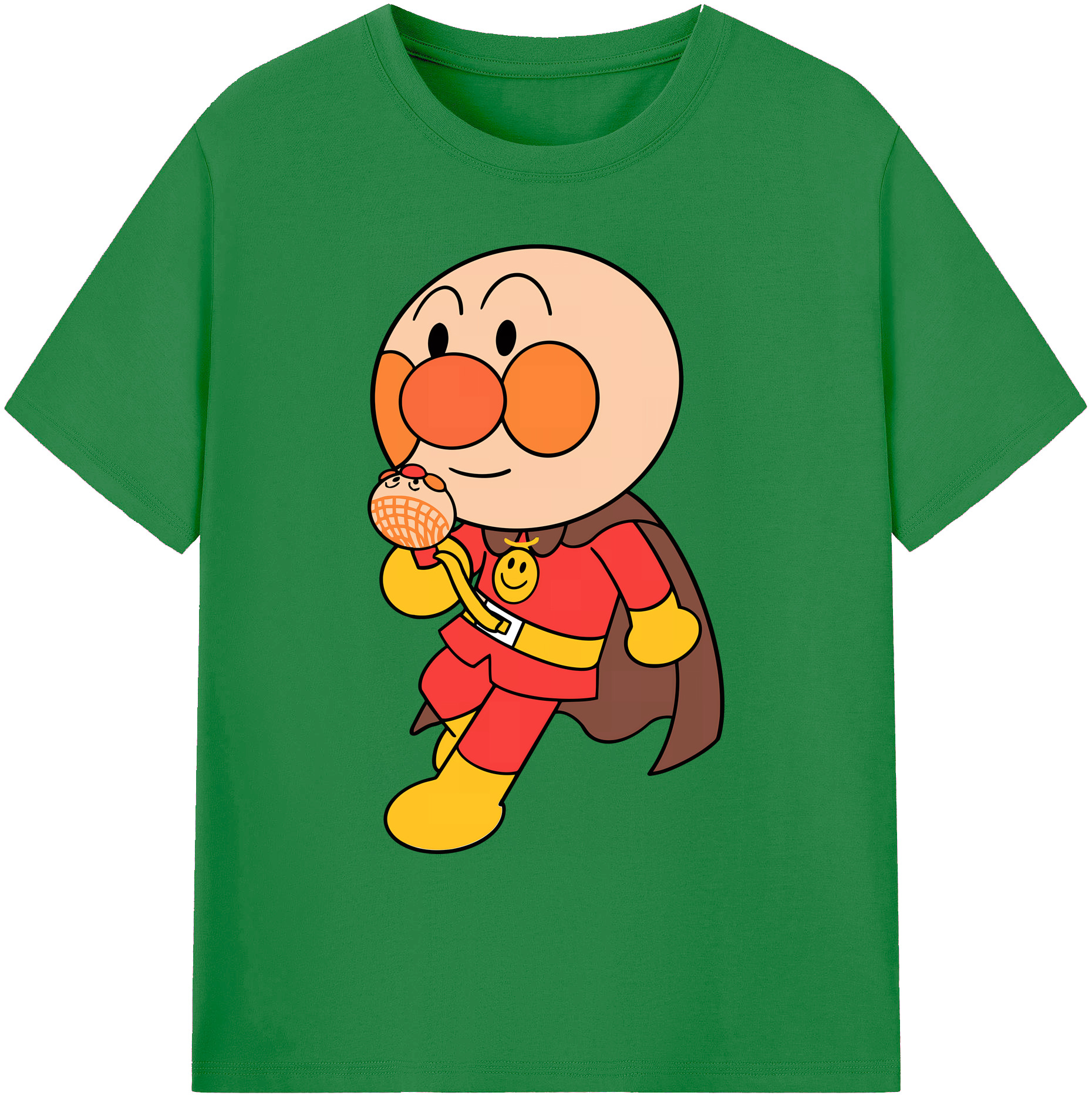 （画像用） アンパンマン Anpanman 綿100％ メンズ半袖Tシャツ｜肌触りやわらか＆通気性
