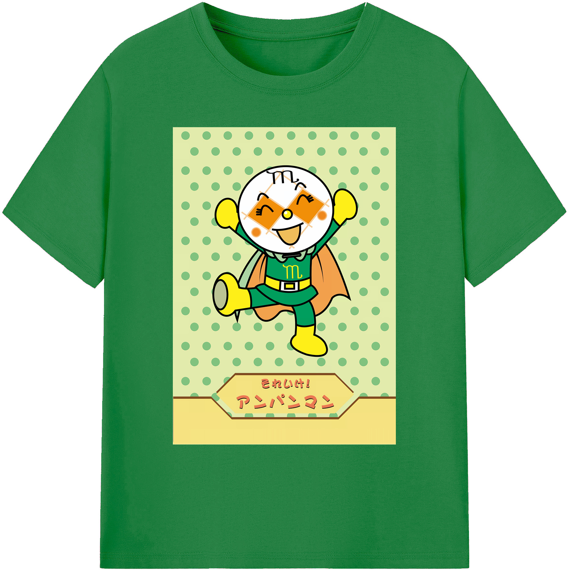 （画像用） アンパンマン Anpanman 綿100％ メンズ半袖Tシャツ｜肌触りやわらか＆通気性