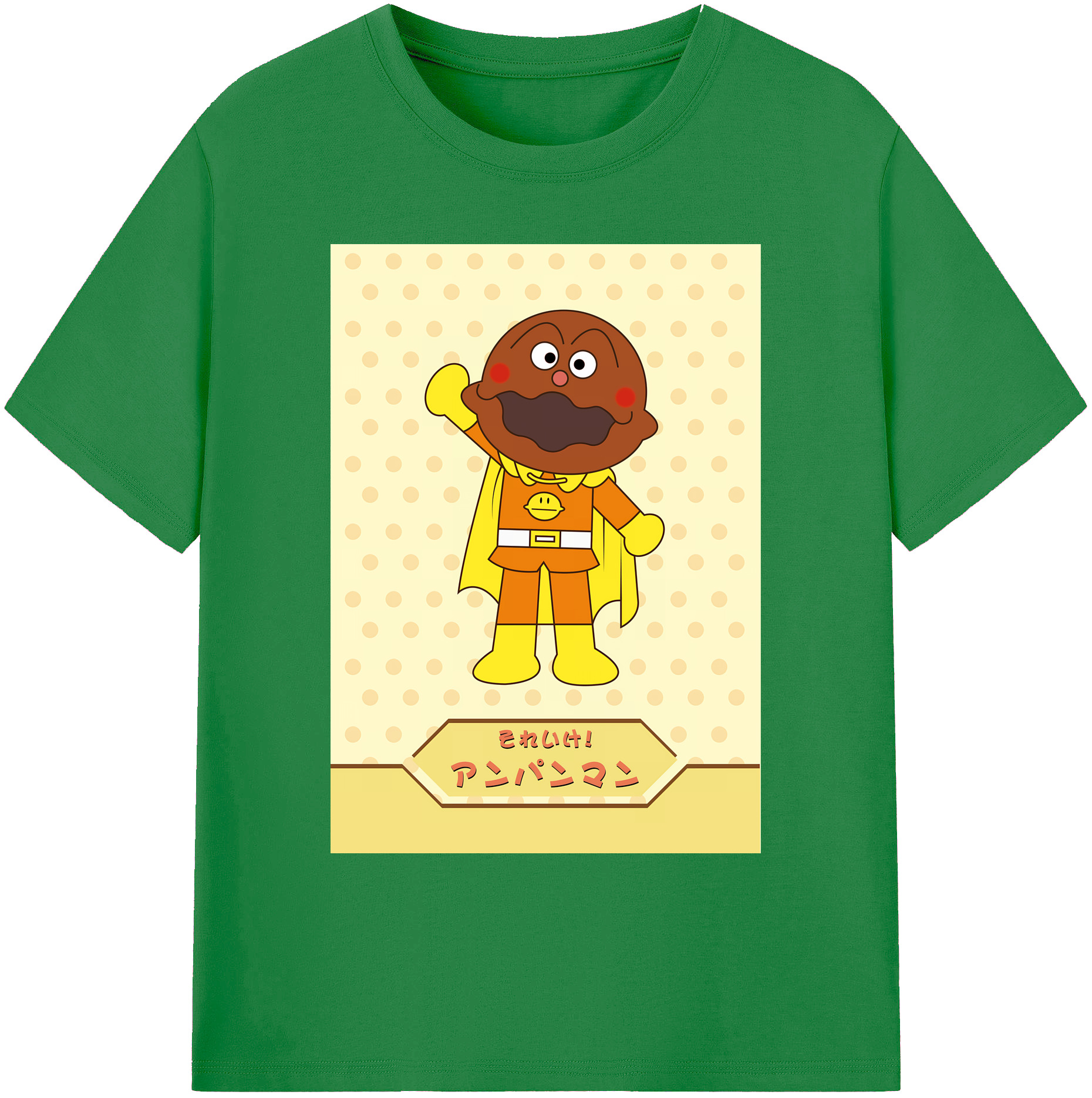 （画像用） アンパンマン Anpanman 綿100％ メンズ半袖Tシャツ｜肌触りやわらか＆通気性