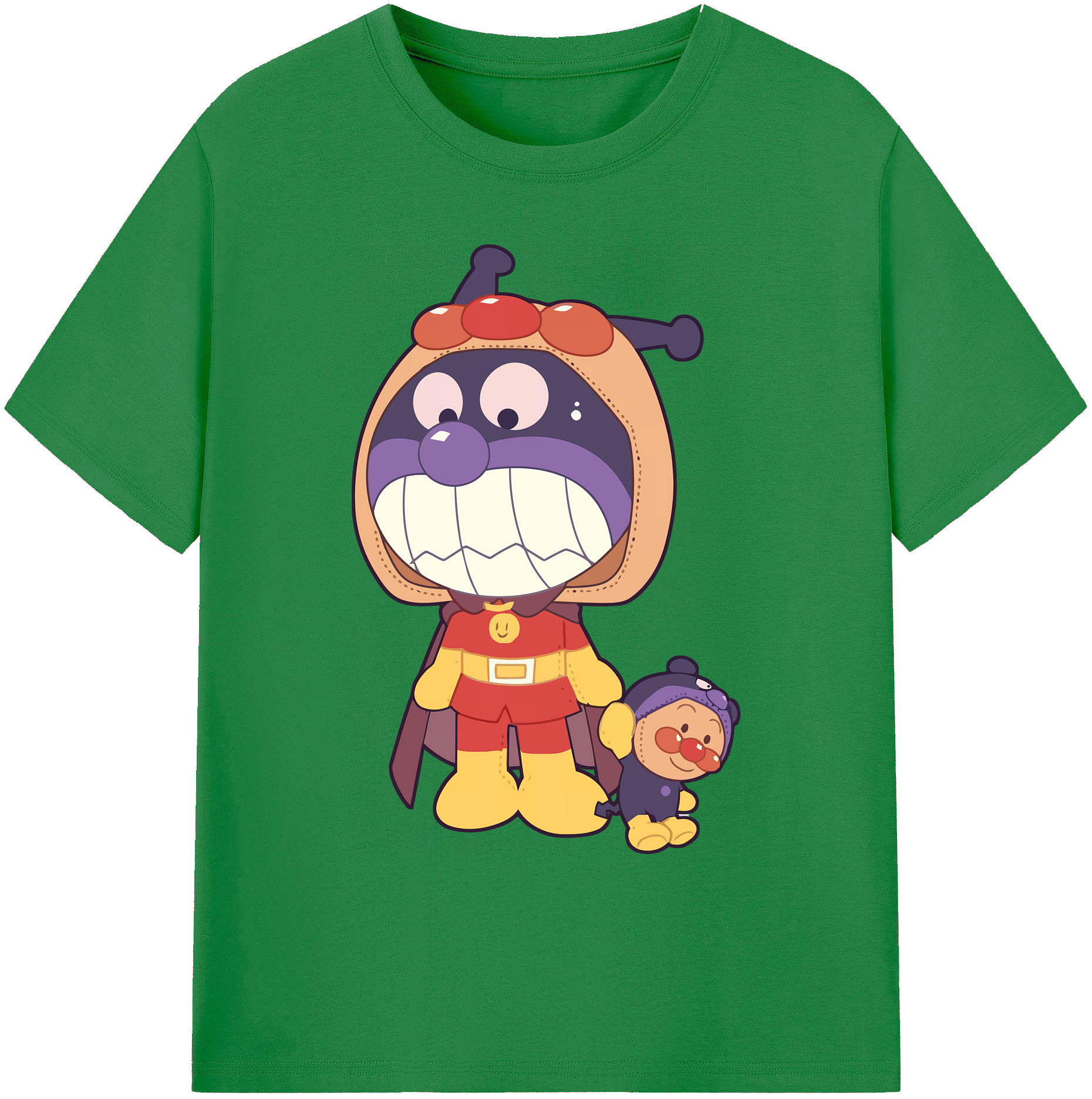 （画像用） アンパンマン Anpanman 綿100％ メンズ半袖Tシャツ｜肌触りやわらか＆通気性