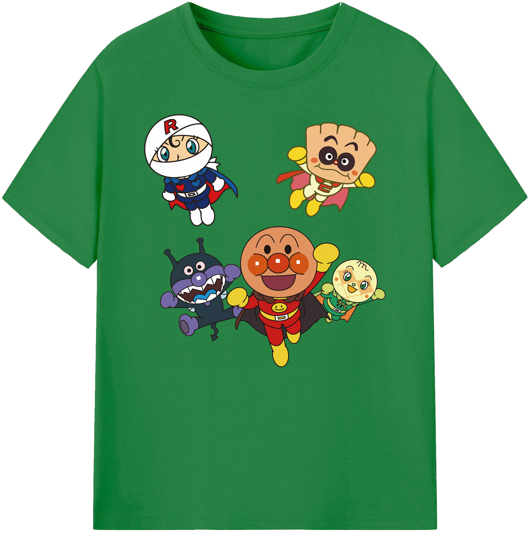 （画像用） アンパンマン Anpanman 綿100％ メンズ半袖Tシャツ｜肌触りやわらか＆通気性