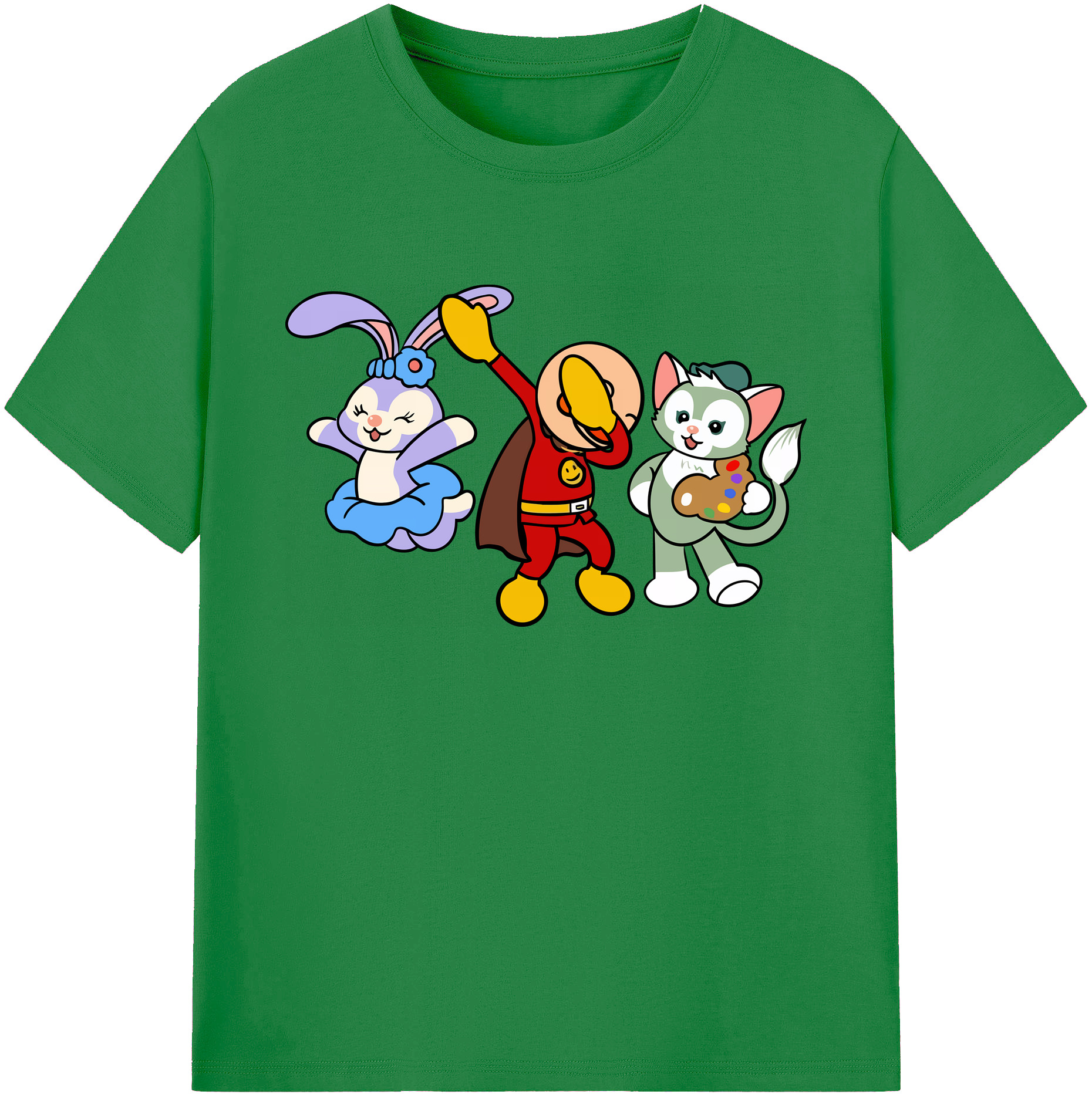 （画像用） アンパンマン Anpanman 綿100％ メンズ半袖Tシャツ｜肌触りやわらか＆通気性