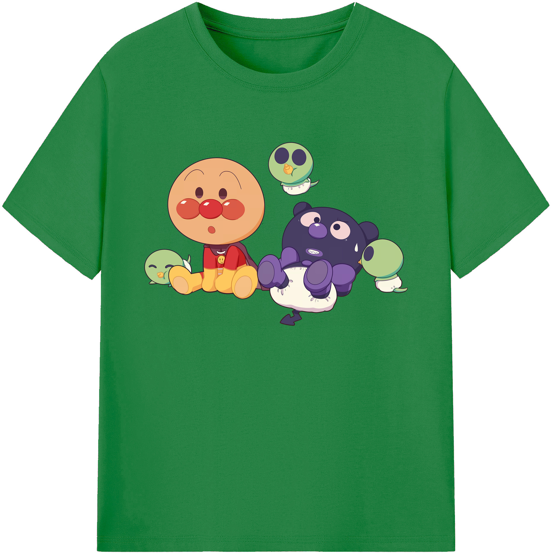 （画像用） アンパンマン Anpanman 綿100％ メンズ半袖Tシャツ｜肌触りやわらか＆通気性