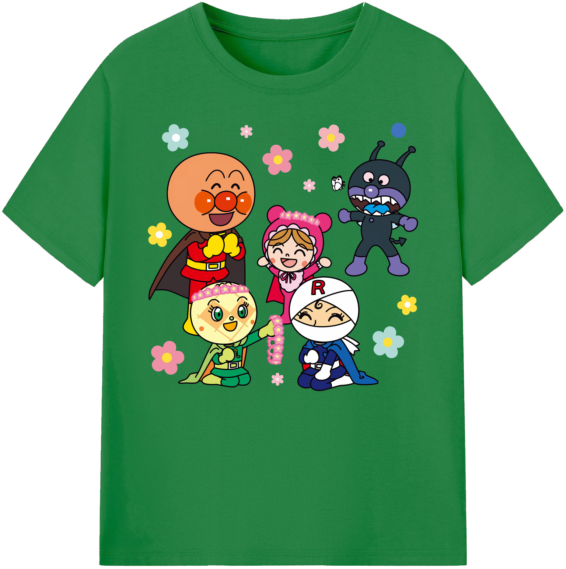 （画像用） アンパンマン Anpanman 綿100％ メンズ半袖Tシャツ｜肌触りやわらか＆通気性