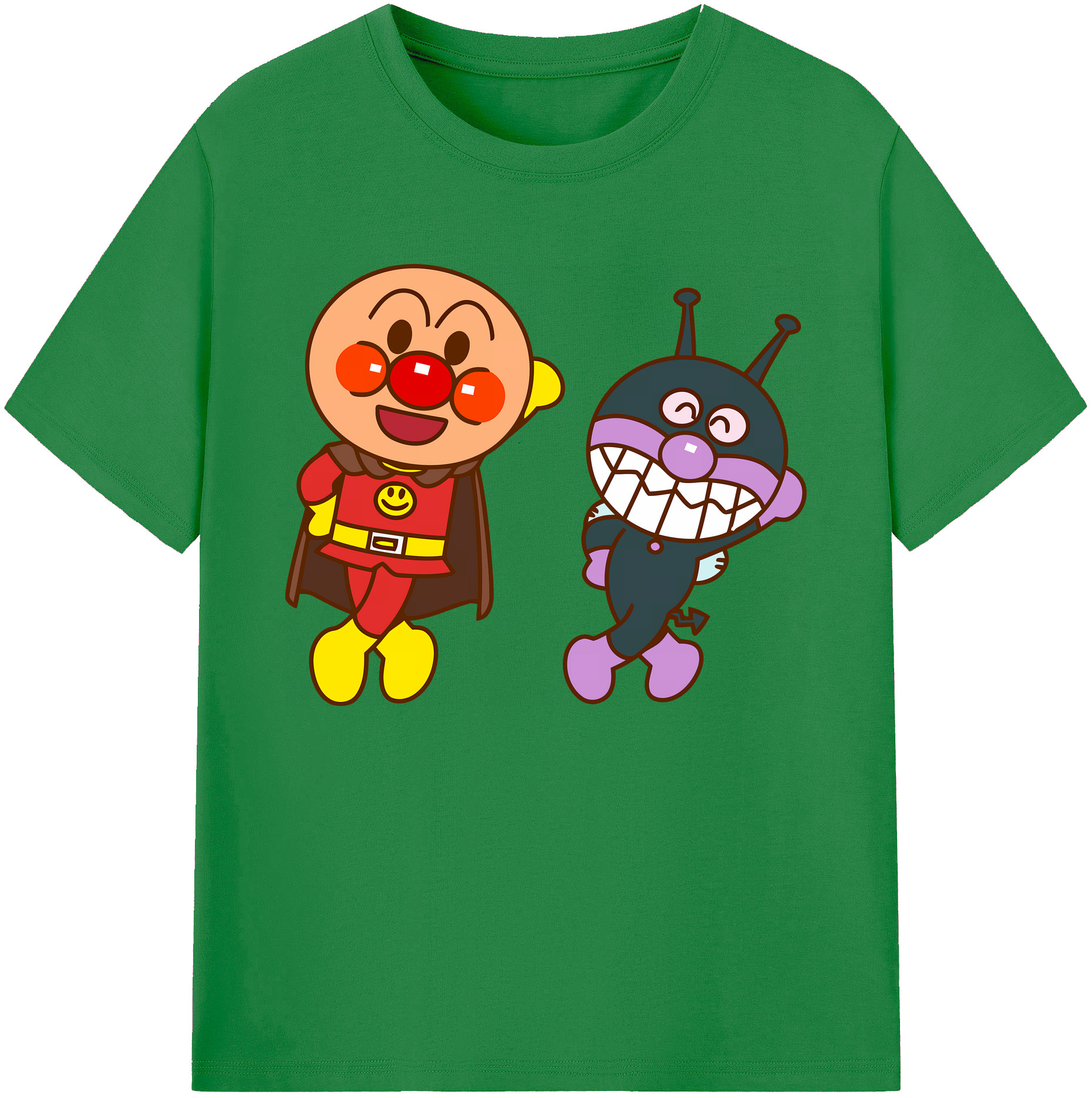 （画像用） アンパンマン Anpanman 綿100％ メンズ半袖Tシャツ｜肌触りやわらか＆通気性
