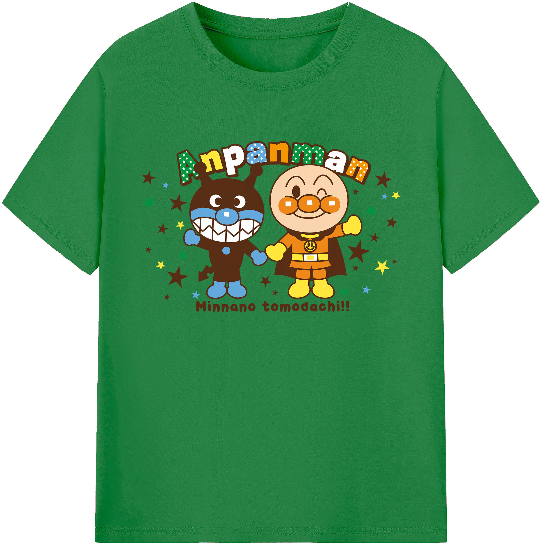 （画像用） アンパンマン Anpanman 綿100％ メンズ半袖Tシャツ｜肌触りやわらか＆通気性