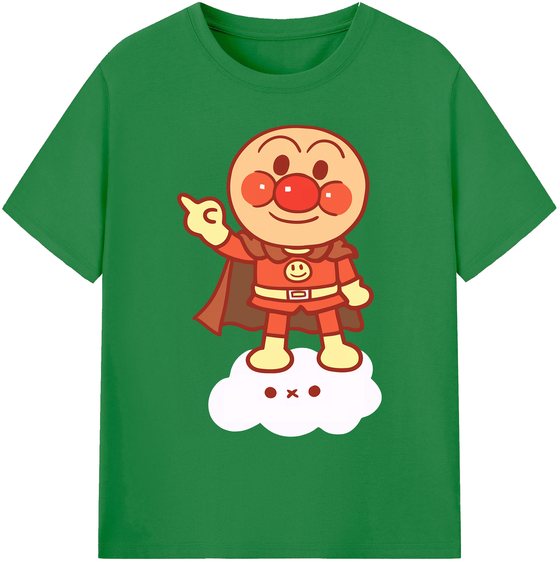 （画像用） アンパンマン Anpanman 綿100％ メンズ半袖Tシャツ｜肌触りやわらか＆通気性