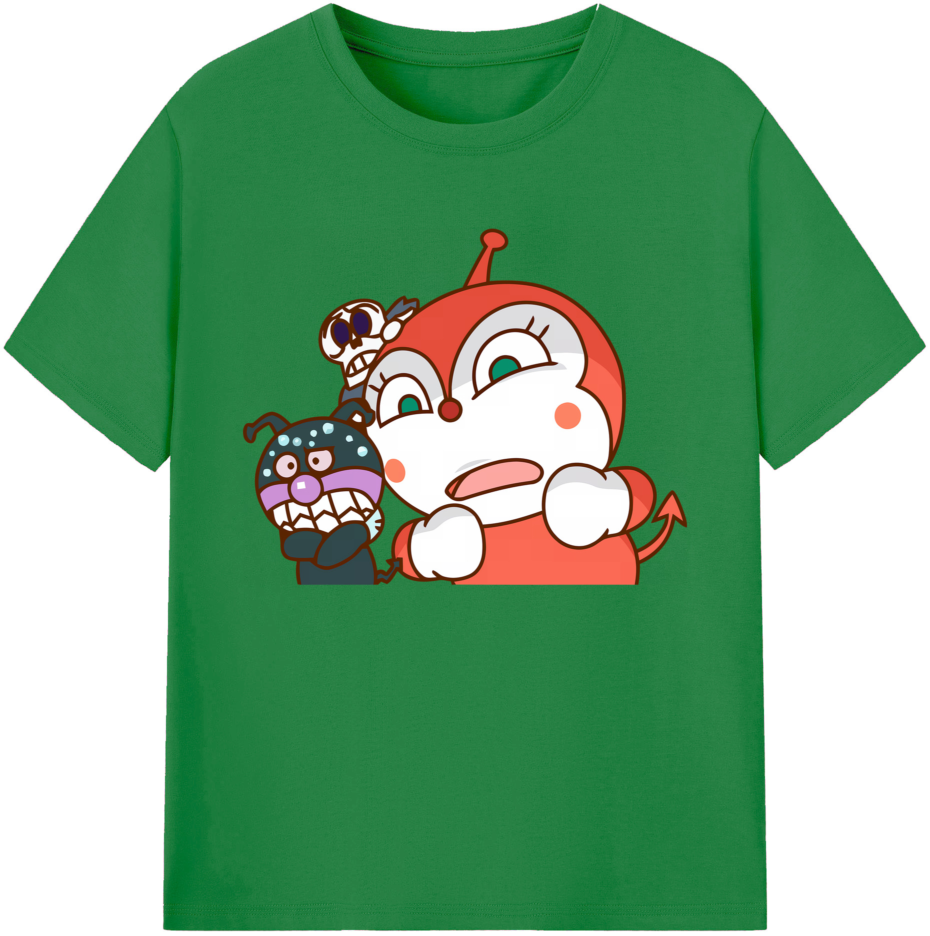 （画像用） アンパンマン Anpanman 綿100％ メンズ半袖Tシャツ｜肌触りやわらか＆通気性