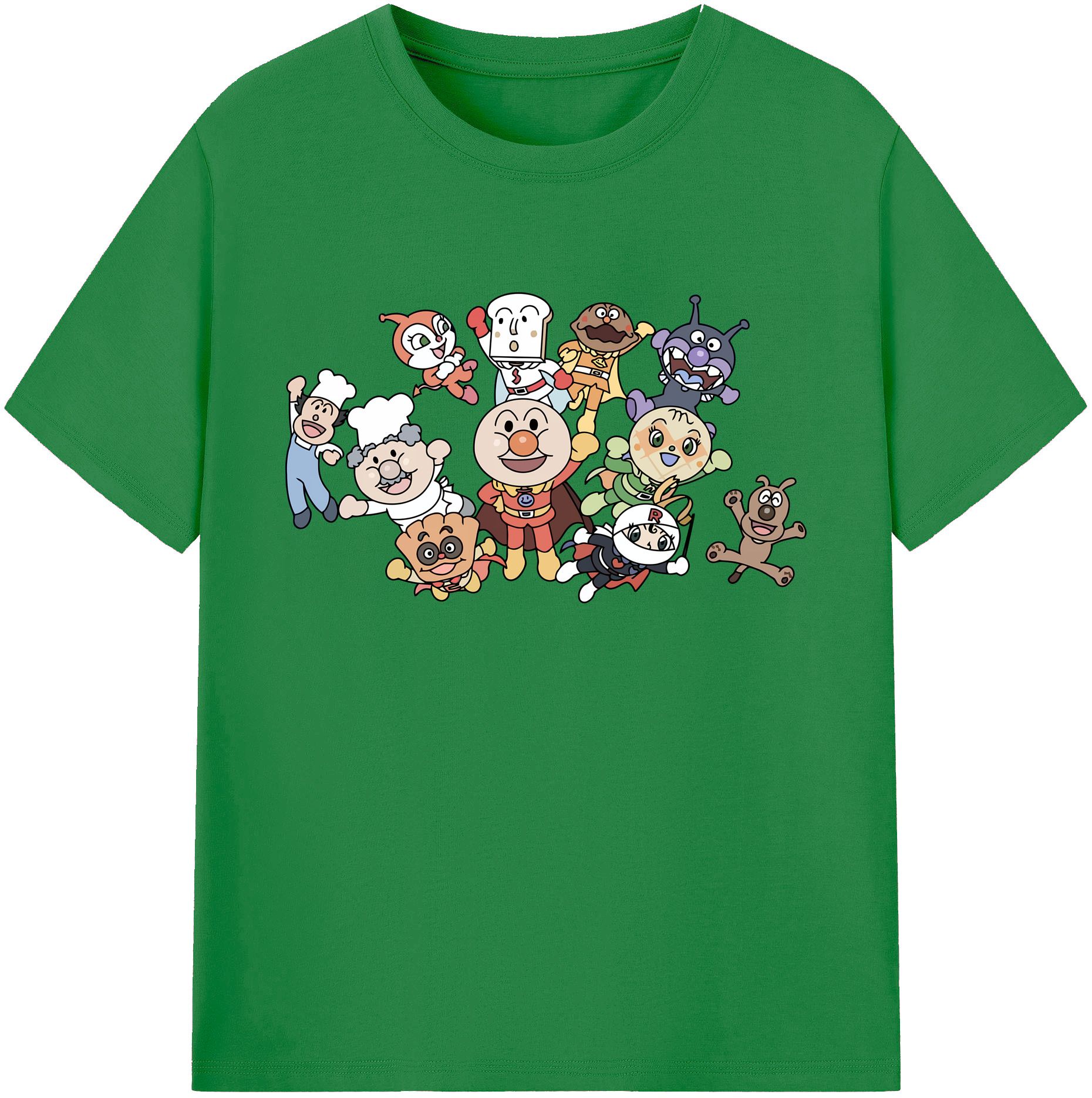（画像用） アンパンマン Anpanman 綿100％ メンズ半袖Tシャツ｜肌触りやわらか＆通気性