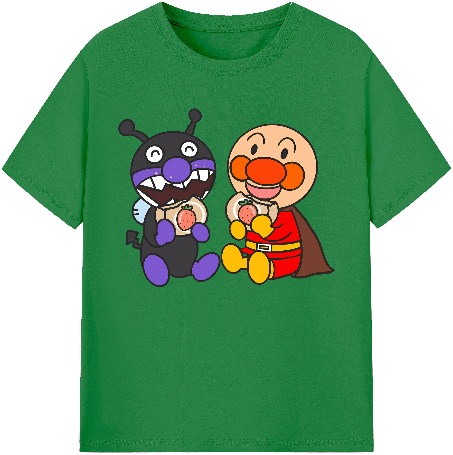 （画像用） アンパンマン Anpanman 綿100％ メンズ半袖Tシャツ｜肌触りやわらか＆通気性