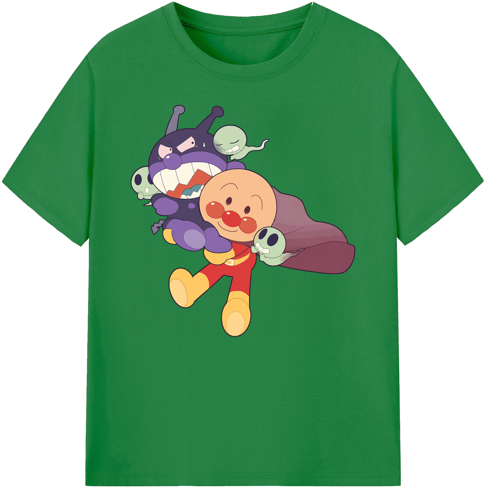（画像用） アンパンマン Anpanman 綿100％ メンズ半袖Tシャツ｜肌触りやわらか＆通気性