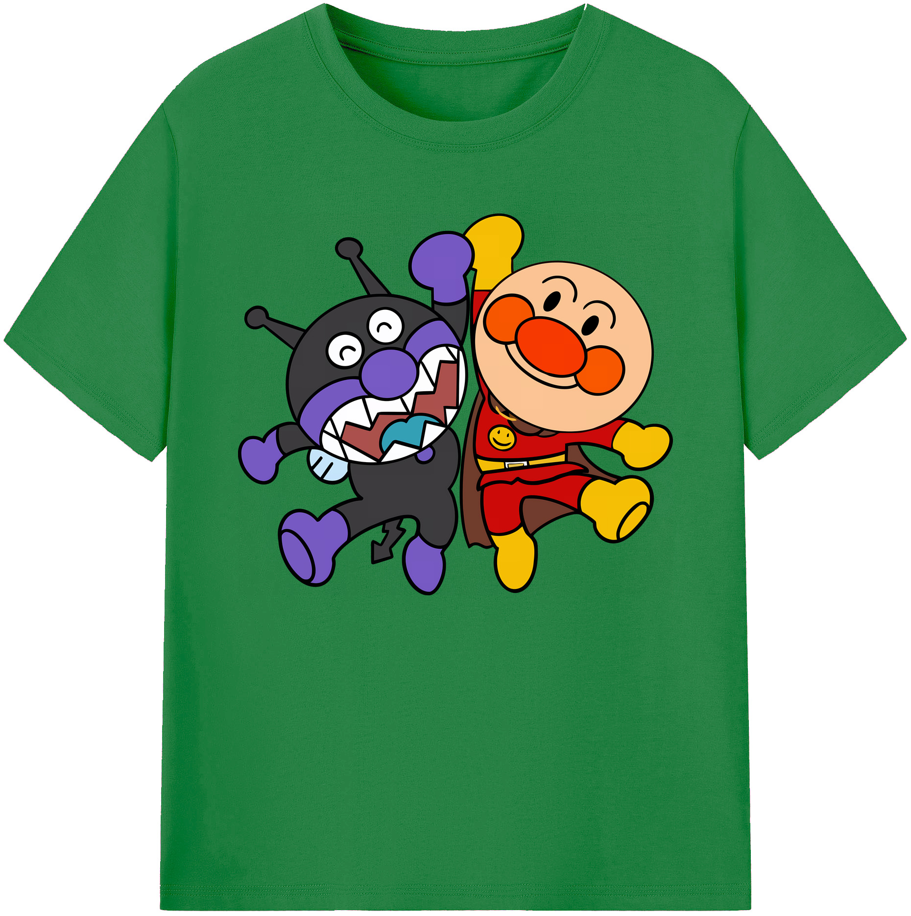 （画像用） アンパンマン Anpanman 綿100％ メンズ半袖Tシャツ｜肌触りやわらか＆通気性