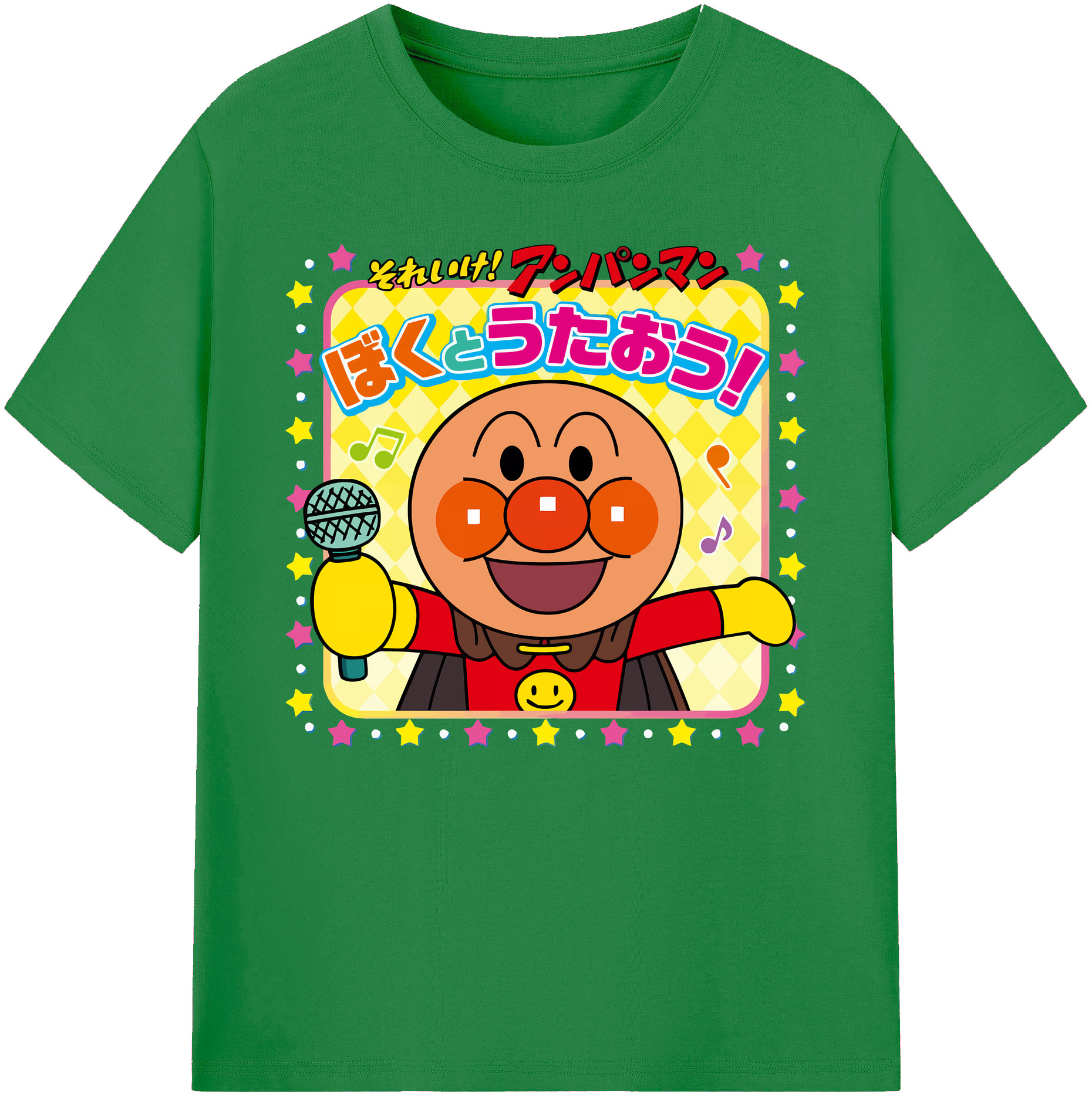 （画像用） アンパンマン Anpanman 綿100％ メンズ半袖Tシャツ｜肌触りやわらか＆通気性