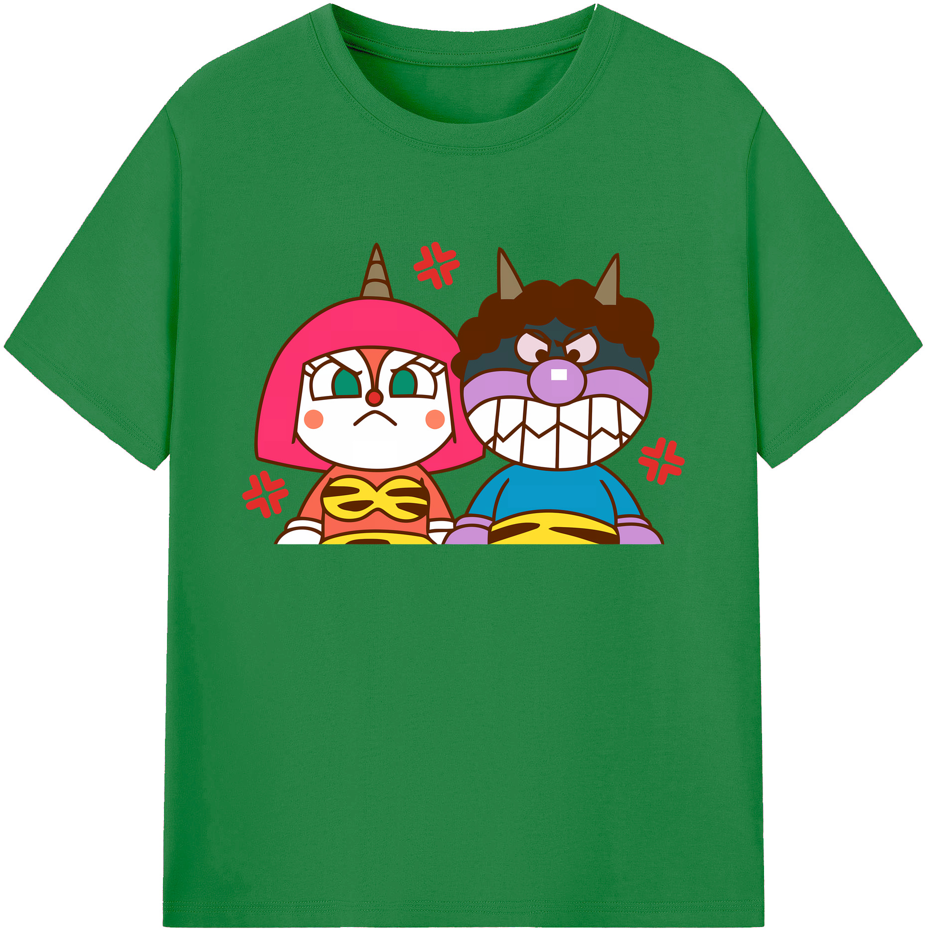 （画像用） アンパンマン Anpanman 綿100％ メンズ半袖Tシャツ｜肌触りやわらか＆通気性