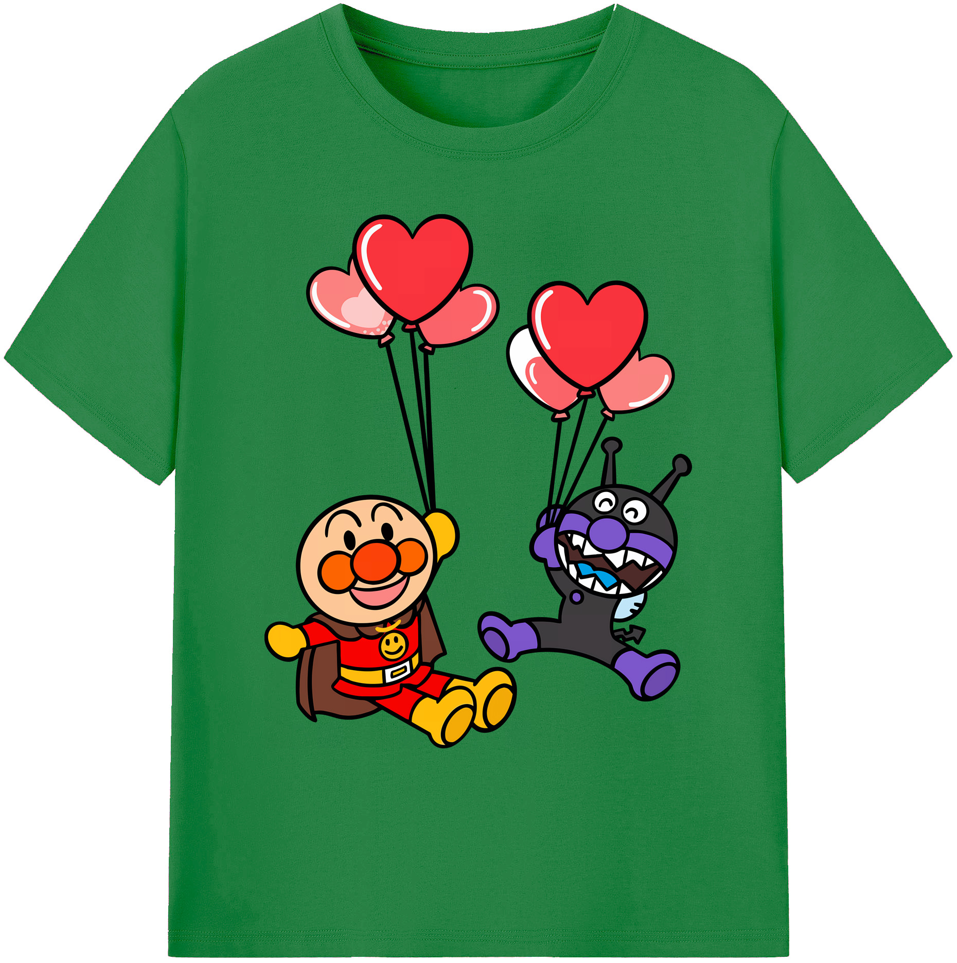 （画像用） アンパンマン Anpanman 綿100％ メンズ半袖Tシャツ｜肌触りやわらか＆通気性
