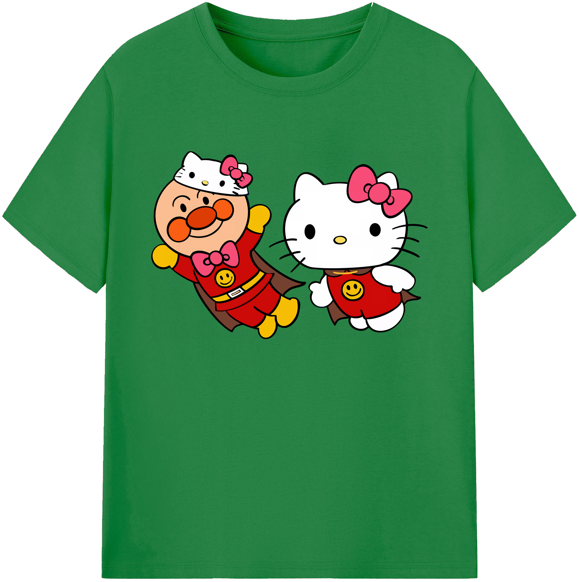 （画像用） アンパンマン Anpanman 綿100％ メンズ半袖Tシャツ｜肌触りやわらか＆通気性
