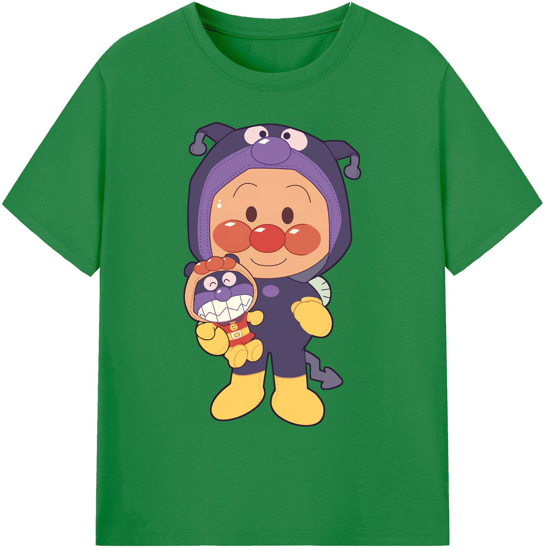 （画像用） アンパンマン Anpanman 綿100％ メンズ半袖Tシャツ｜肌触りやわらか＆通気性
