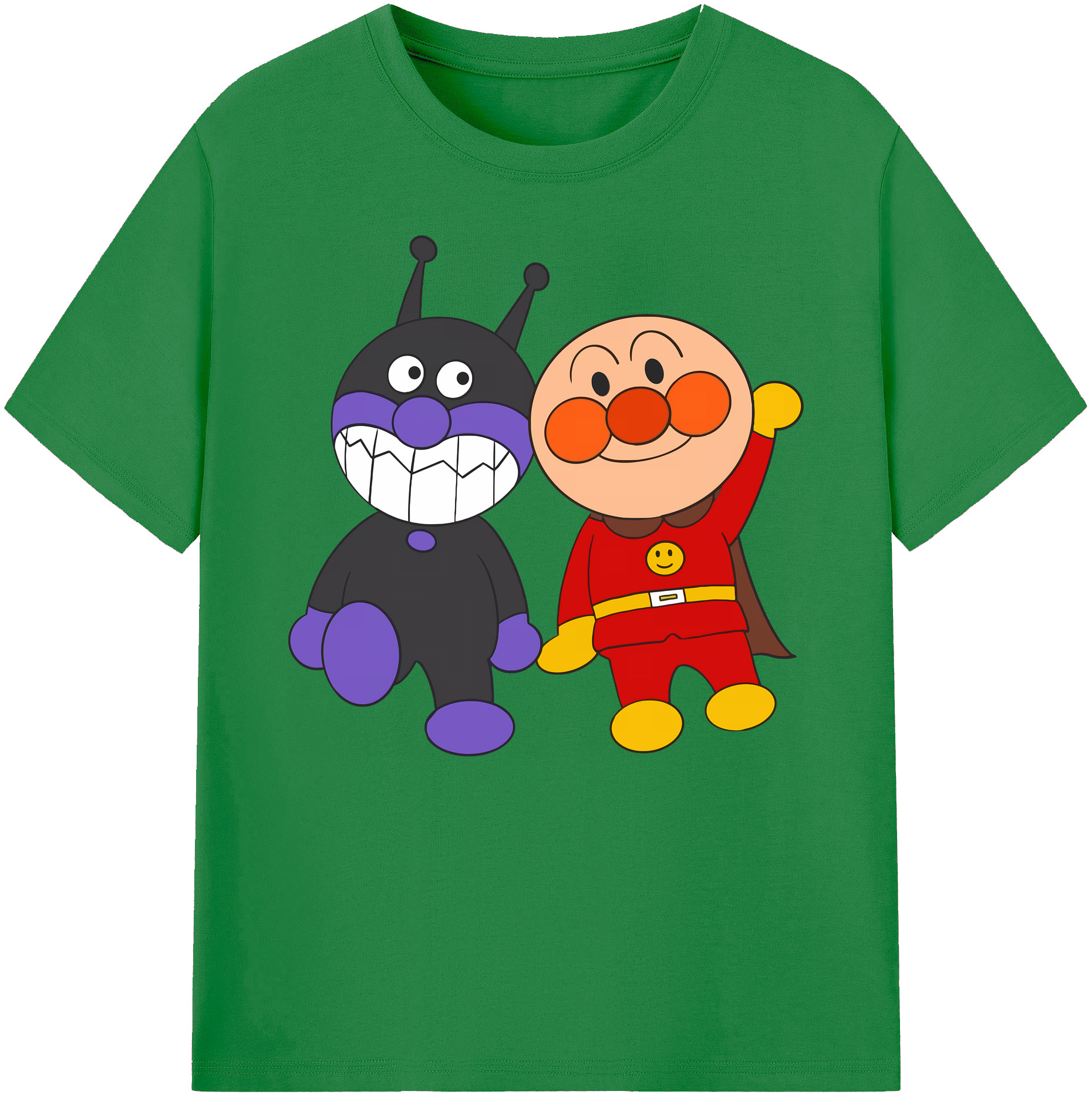 （画像用） アンパンマン Anpanman 綿100％ メンズ半袖Tシャツ｜肌触りやわらか＆通気性