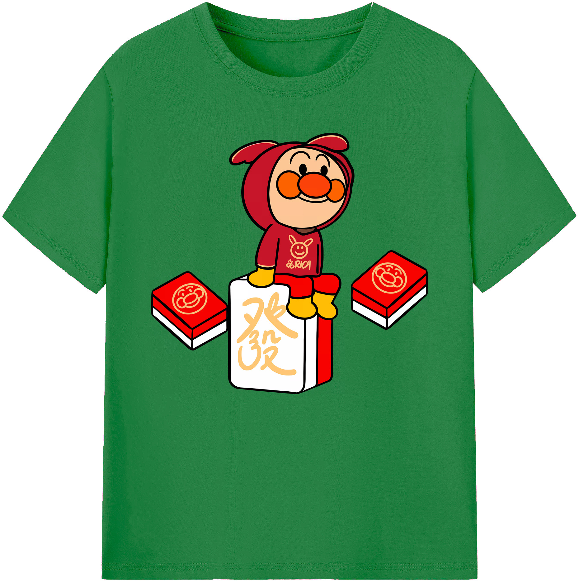 （画像用） アンパンマン Anpanman 綿100％ メンズ半袖Tシャツ｜肌触りやわらか＆通気性