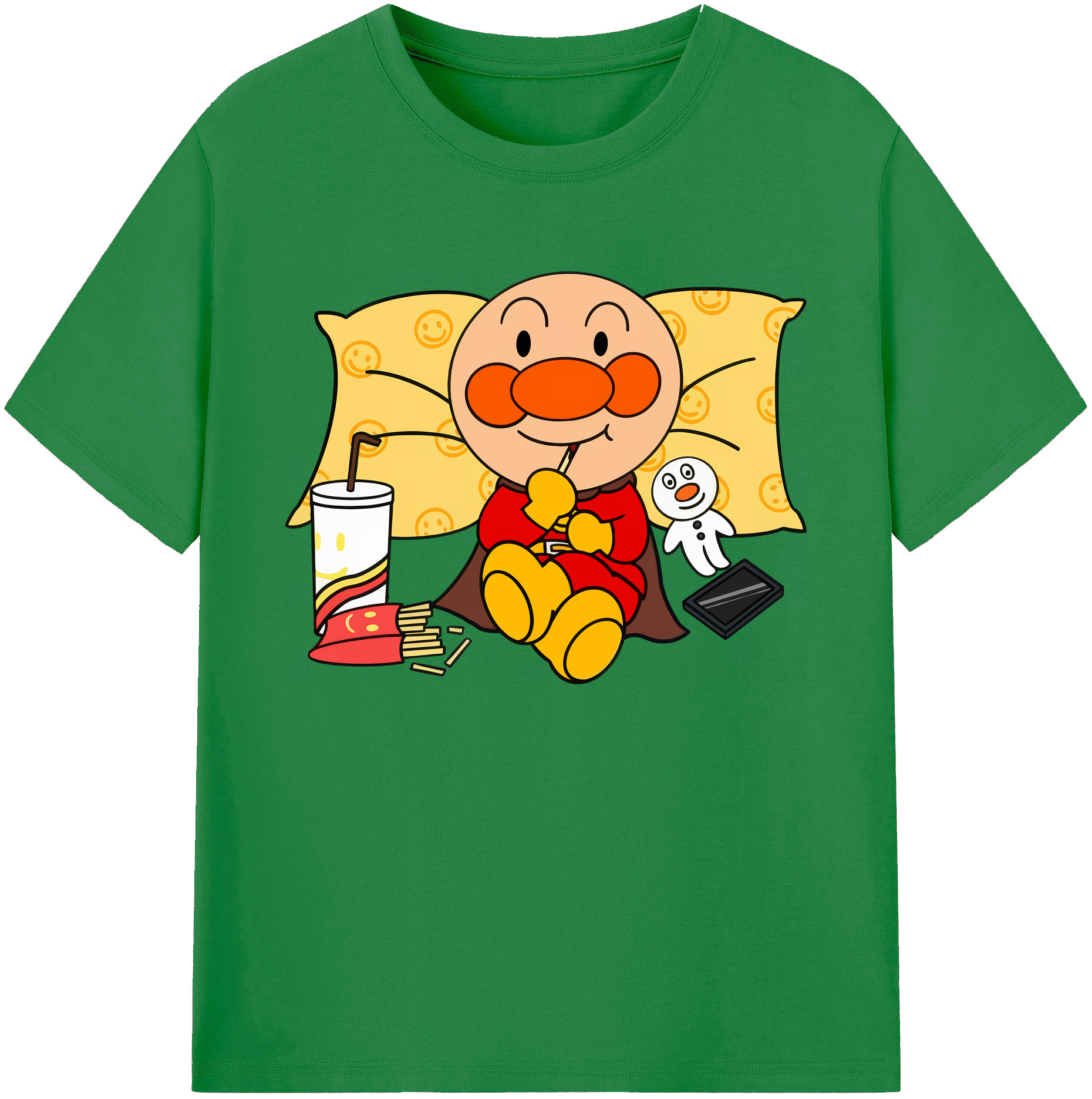 （画像用） アンパンマン Anpanman 綿100％ メンズ半袖Tシャツ｜肌触りやわらか＆通気性