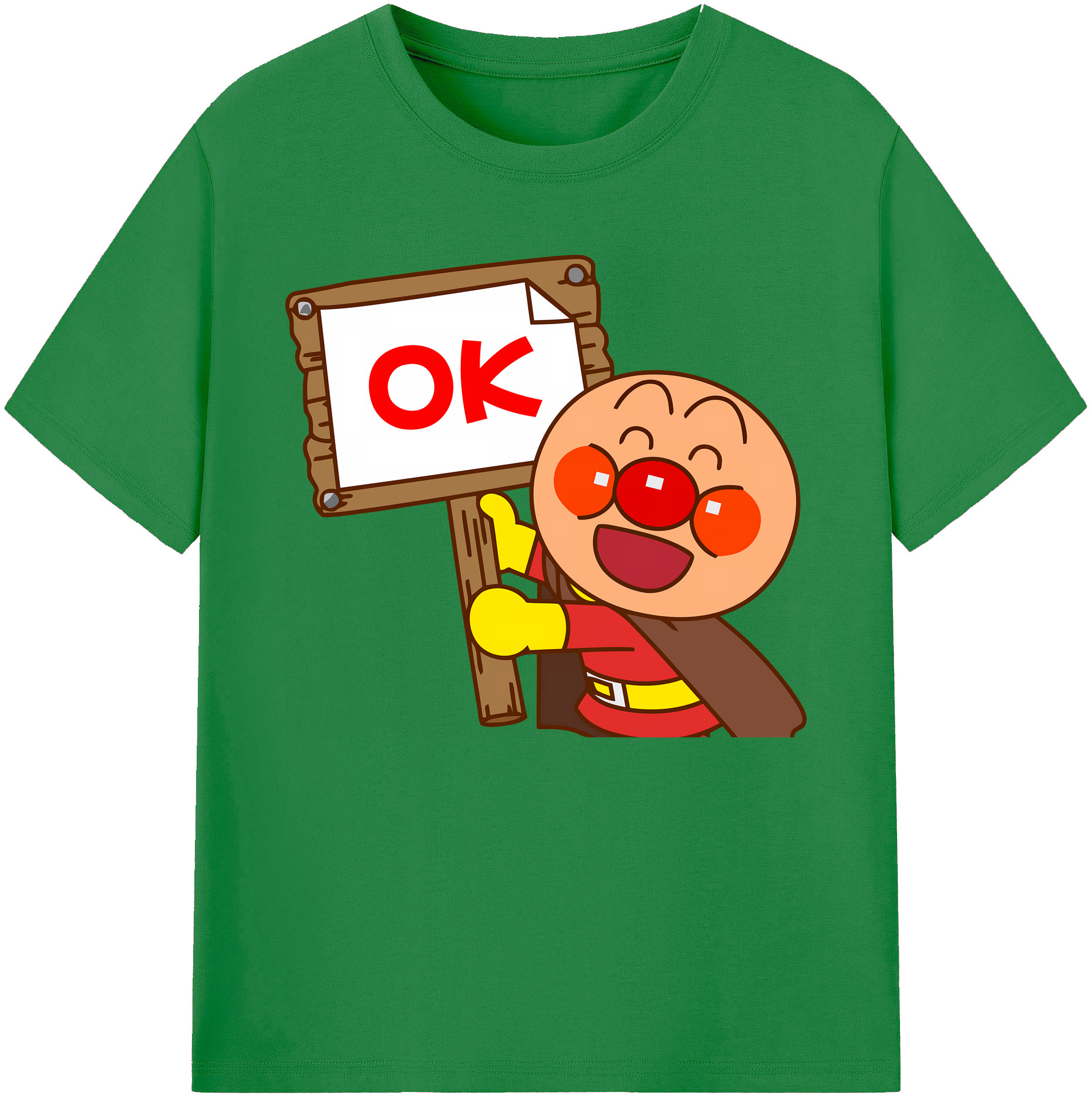 （画像用） アンパンマン Anpanman 綿100％ メンズ半袖Tシャツ｜肌触りやわらか＆通気性