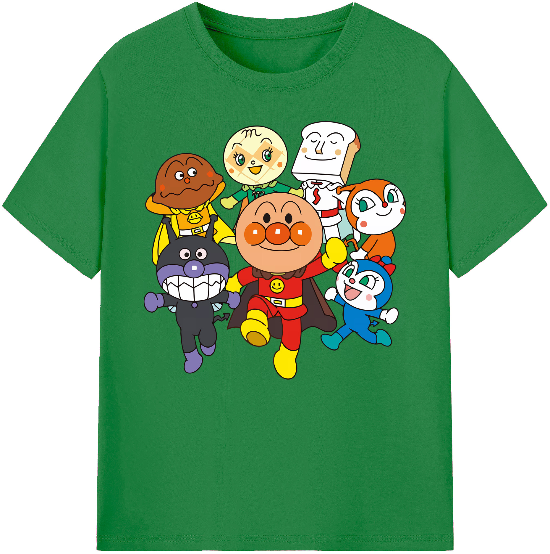 （画像用） アンパンマン Anpanman 綿100％ メンズ半袖Tシャツ｜肌触りやわらか＆通気性