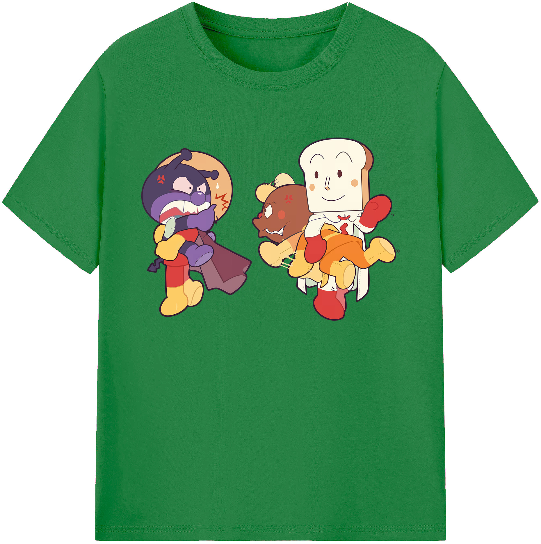 （画像用） アンパンマン Anpanman 綿100％ メンズ半袖Tシャツ｜肌触りやわらか＆通気性