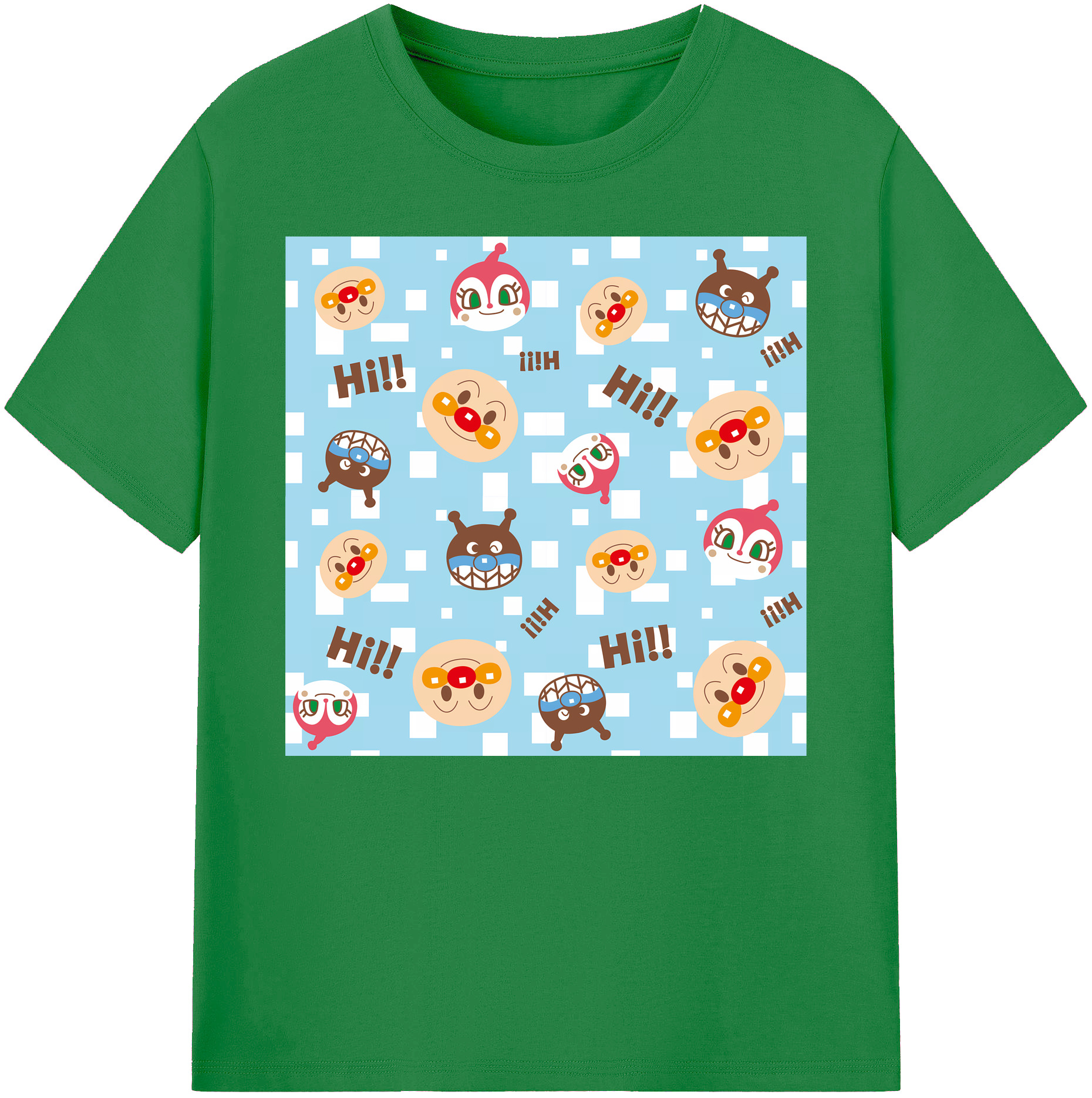 （画像用） アンパンマン Anpanman 綿100％ メンズ半袖Tシャツ｜肌触りやわらか＆通気性