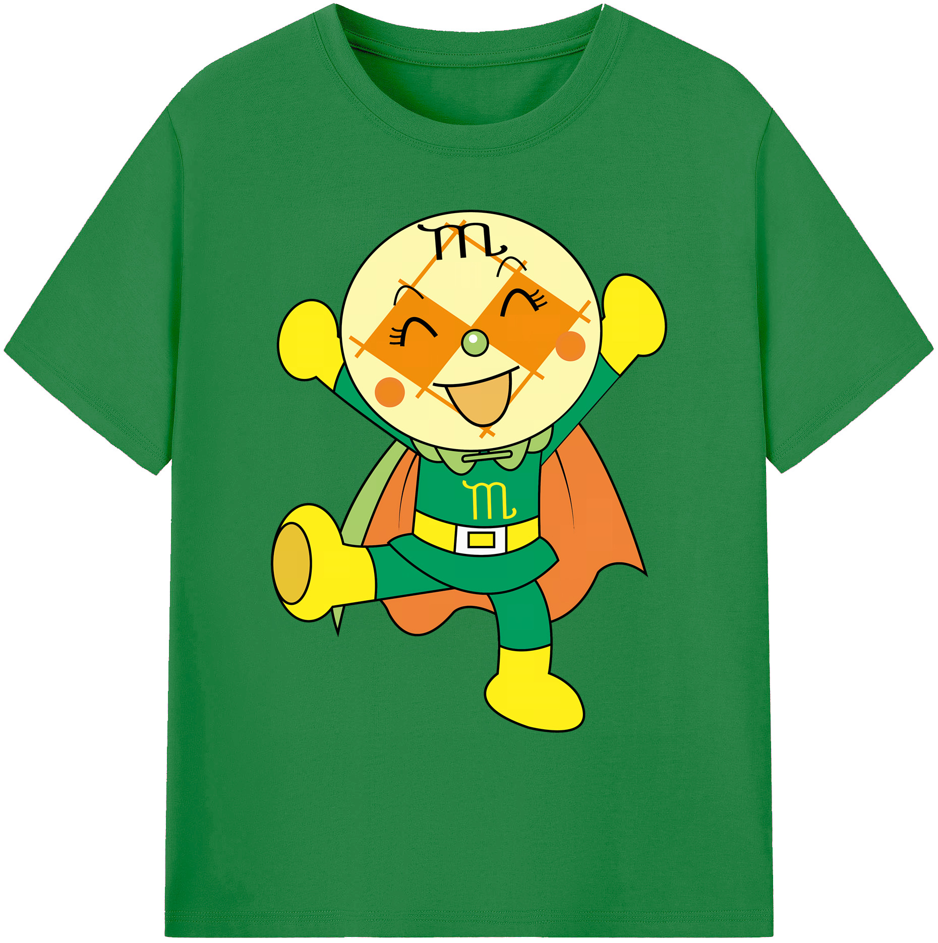 （画像用） アンパンマン Anpanman 綿100％ メンズ半袖Tシャツ｜肌触りやわらか＆通気性