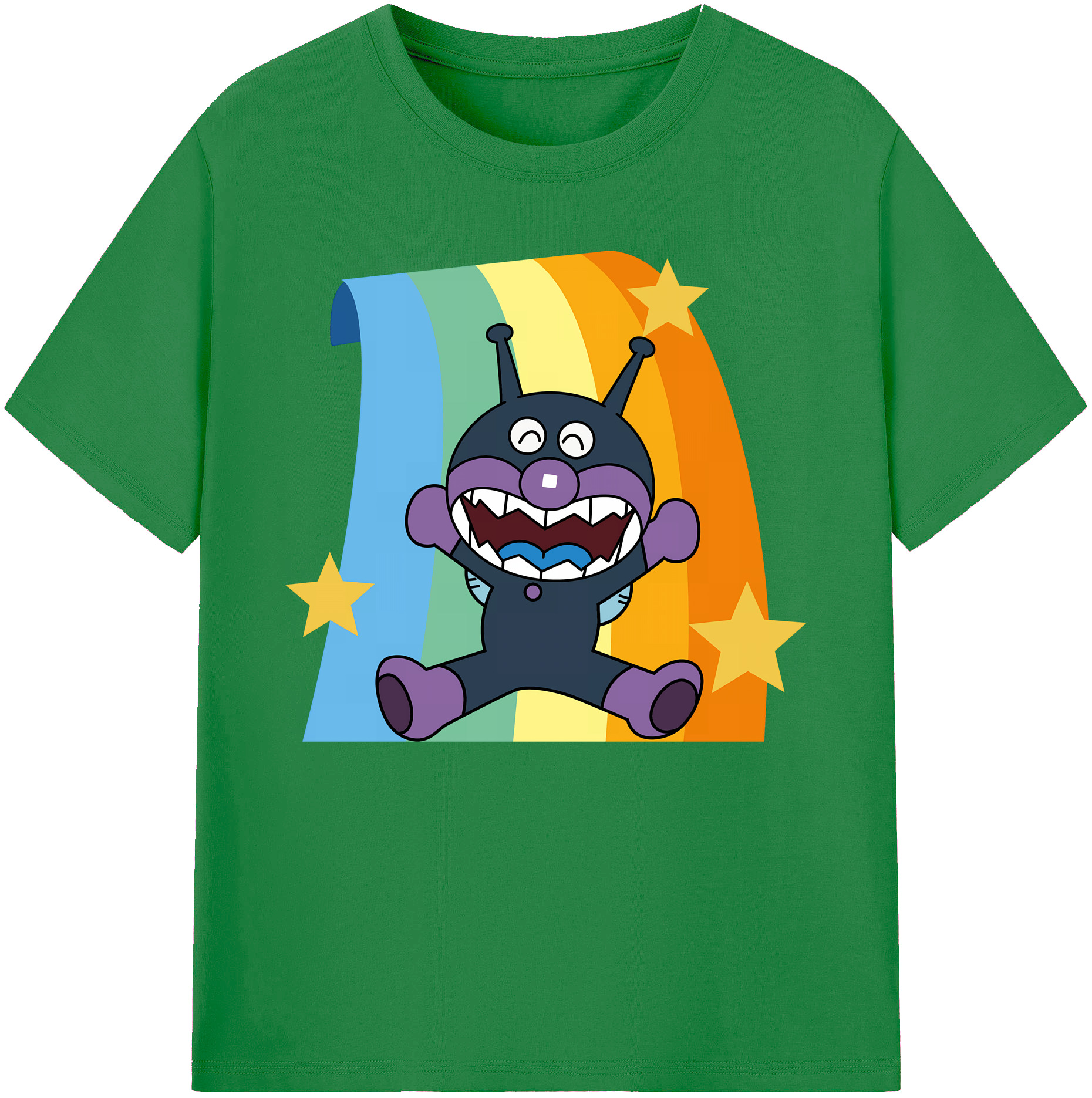 （画像用） アンパンマン Anpanman 綿100％ メンズ半袖Tシャツ｜肌触りやわらか＆通気性