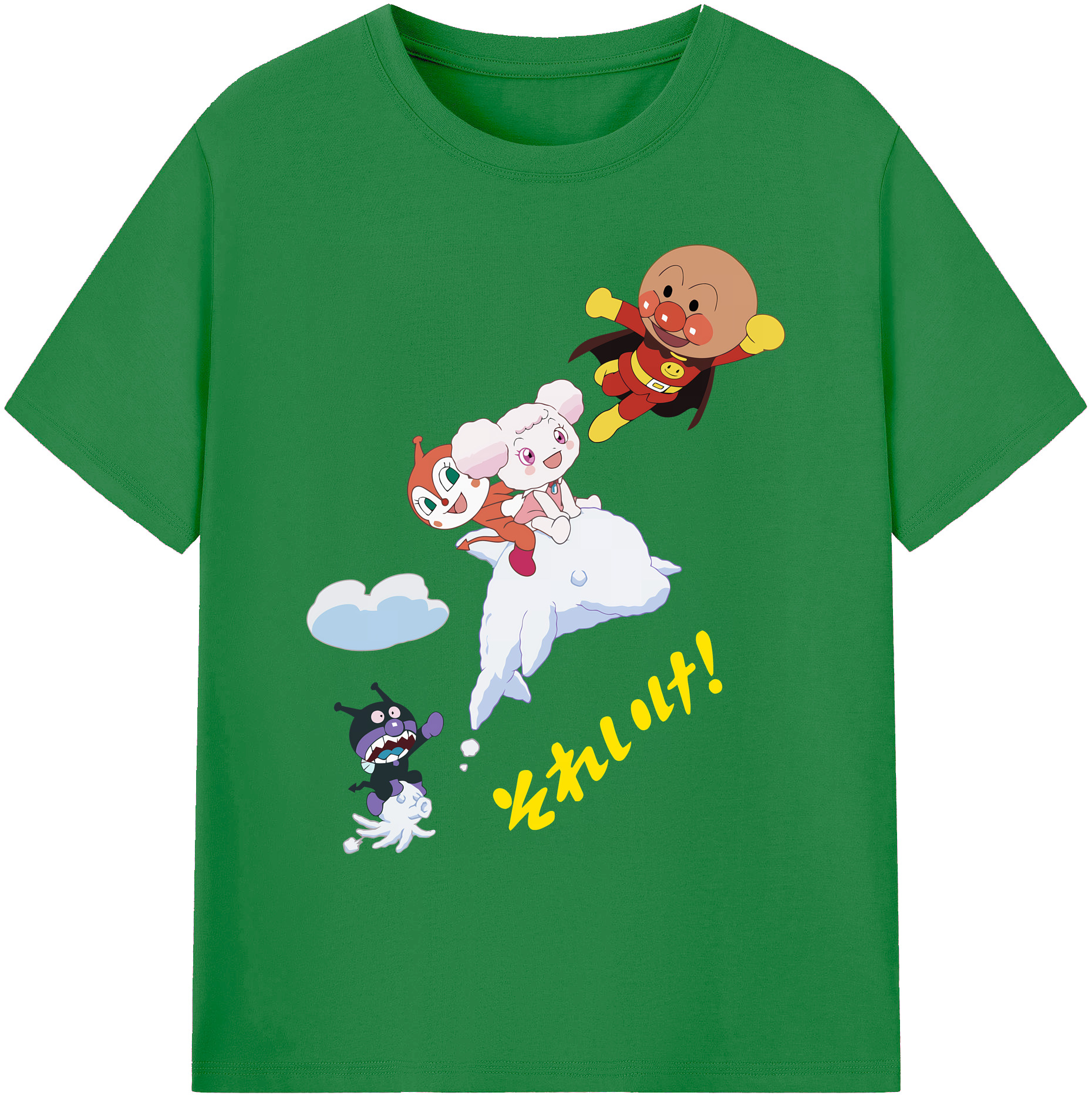 （画像用） アンパンマン Anpanman 綿100％ メンズ半袖Tシャツ｜肌触りやわらか＆通気性