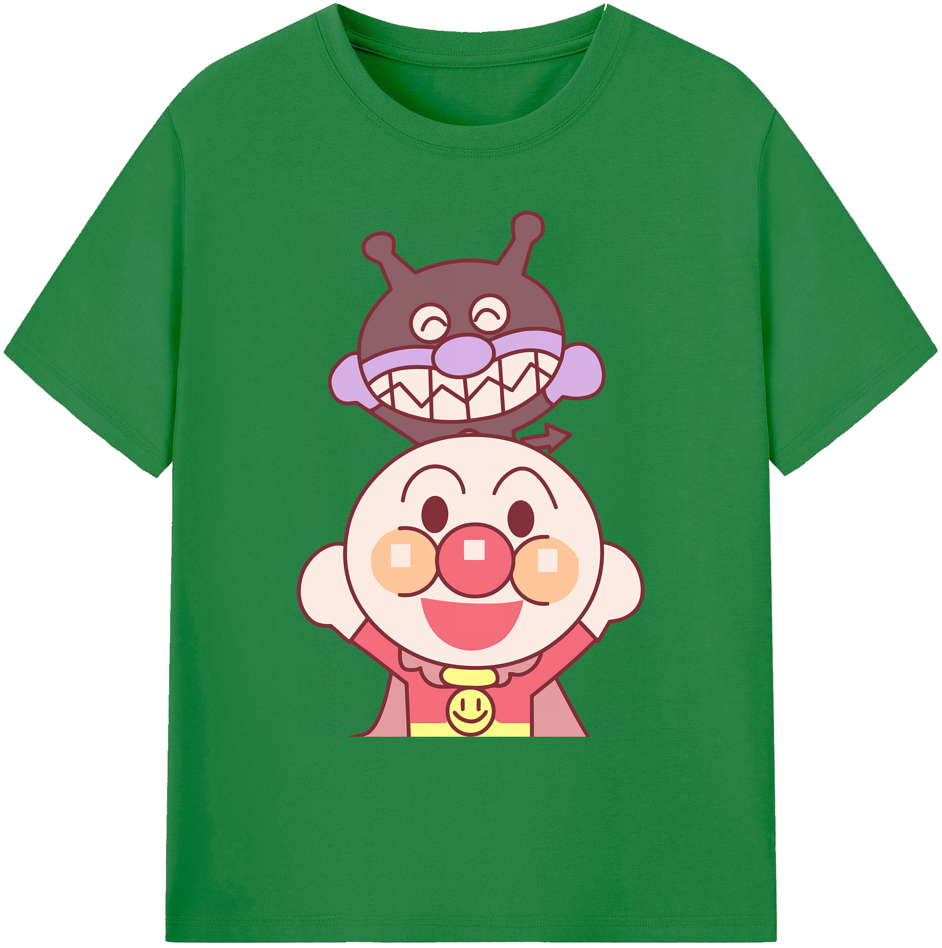 （画像用） アンパンマン Anpanman 綿100％ メンズ半袖Tシャツ｜肌触りやわらか＆通気性