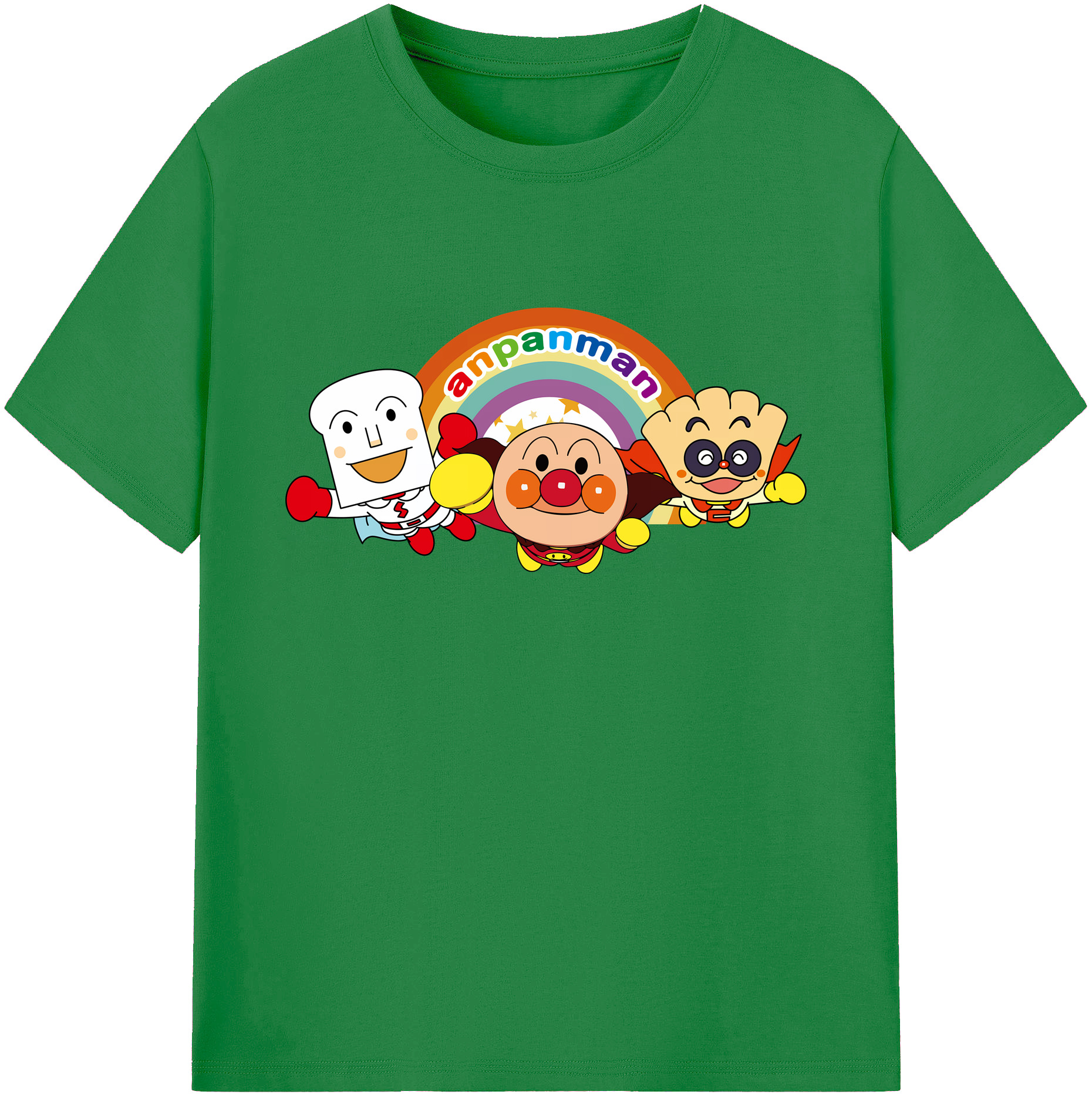 （画像用） アンパンマン Anpanman 綿100％ メンズ半袖Tシャツ｜肌触りやわらか＆通気性