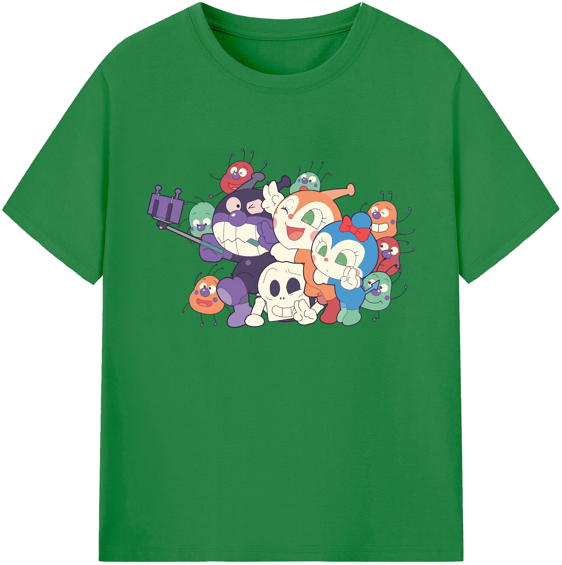 （画像用） アンパンマン Anpanman 綿100％ メンズ半袖Tシャツ｜肌触りやわらか＆通気性