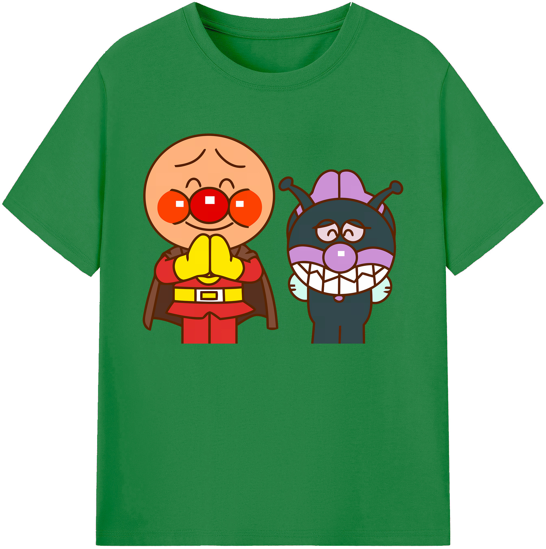 （画像用） アンパンマン Anpanman 綿100％ メンズ半袖Tシャツ｜肌触りやわらか＆通気性