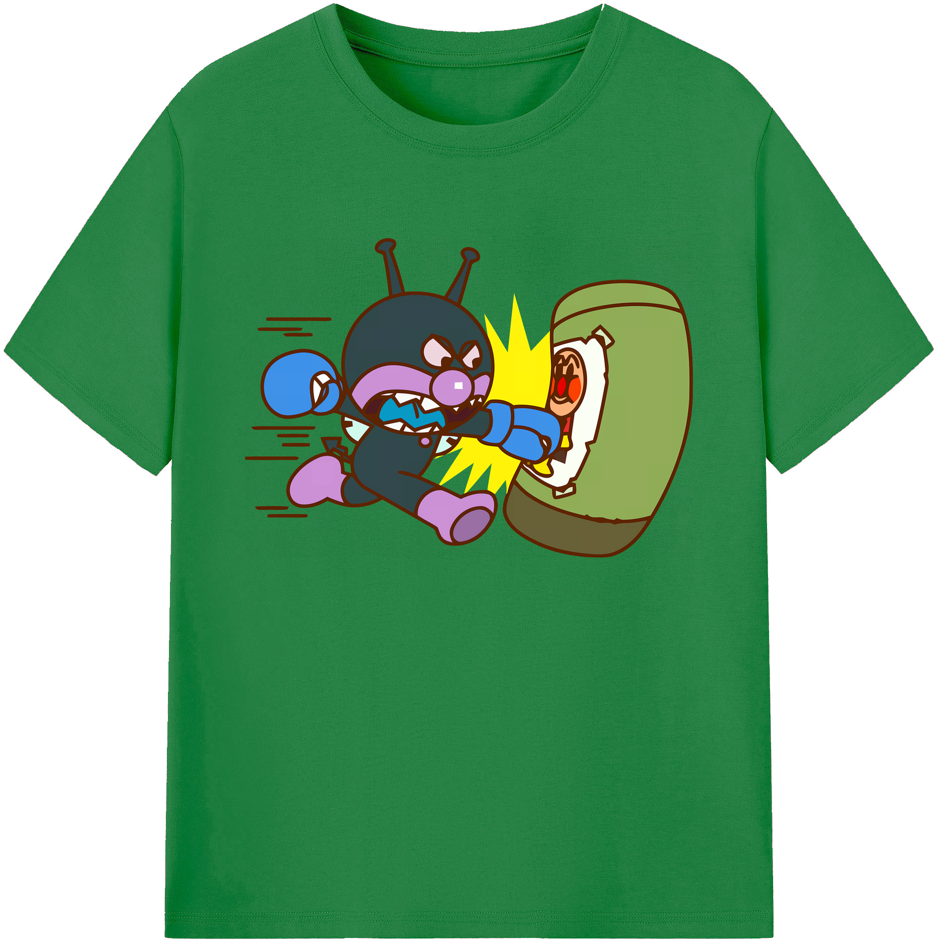 （画像用） アンパンマン Anpanman 綿100％ メンズ半袖Tシャツ｜肌触りやわらか＆通気性