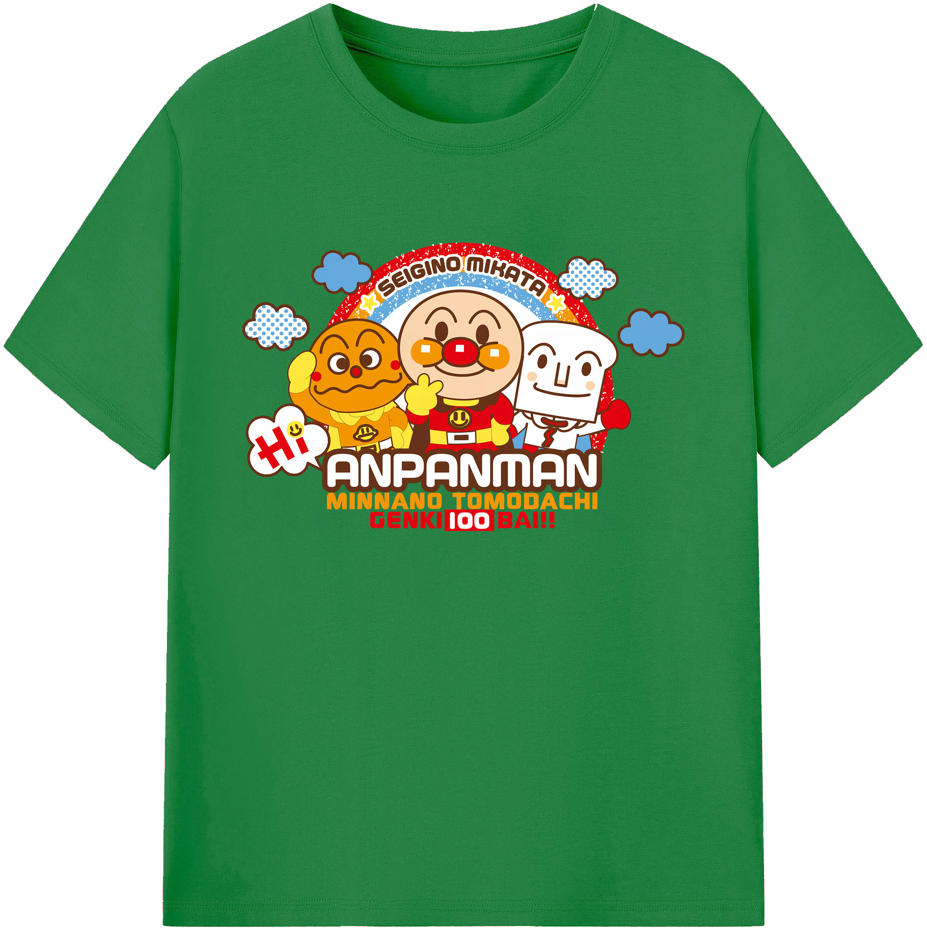 （画像用） アンパンマン Anpanman 綿100％ メンズ半袖Tシャツ｜肌触りやわらか＆通気性