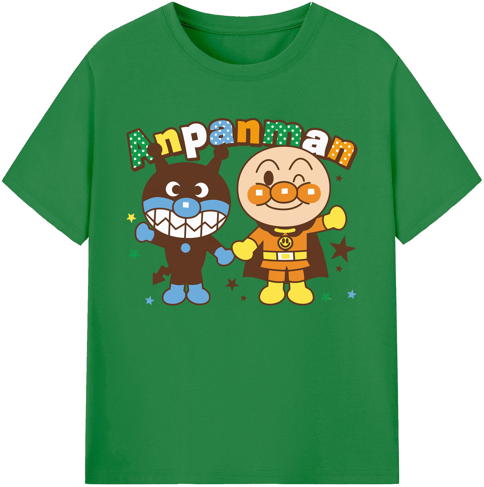 （画像用） アンパンマン Anpanman 綿100％ メンズ半袖Tシャツ｜肌触りやわらか＆通気性