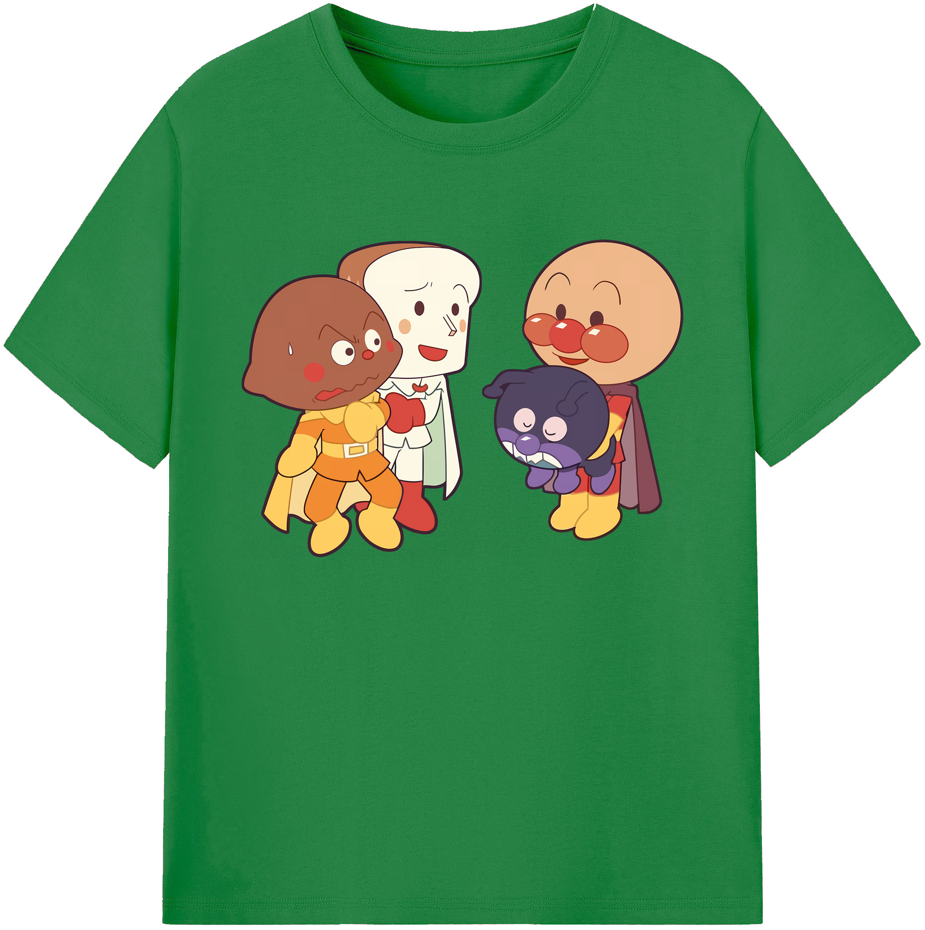 （画像用） アンパンマン Anpanman 綿100％ メンズ半袖Tシャツ｜肌触りやわらか＆通気性