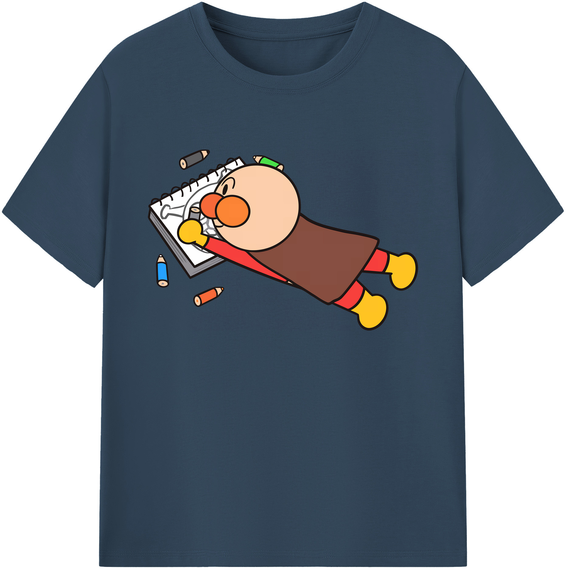 （画像用） アンパンマン Anpanman 綿100％ メンズ半袖Tシャツ｜肌触りやわらか＆通気性
