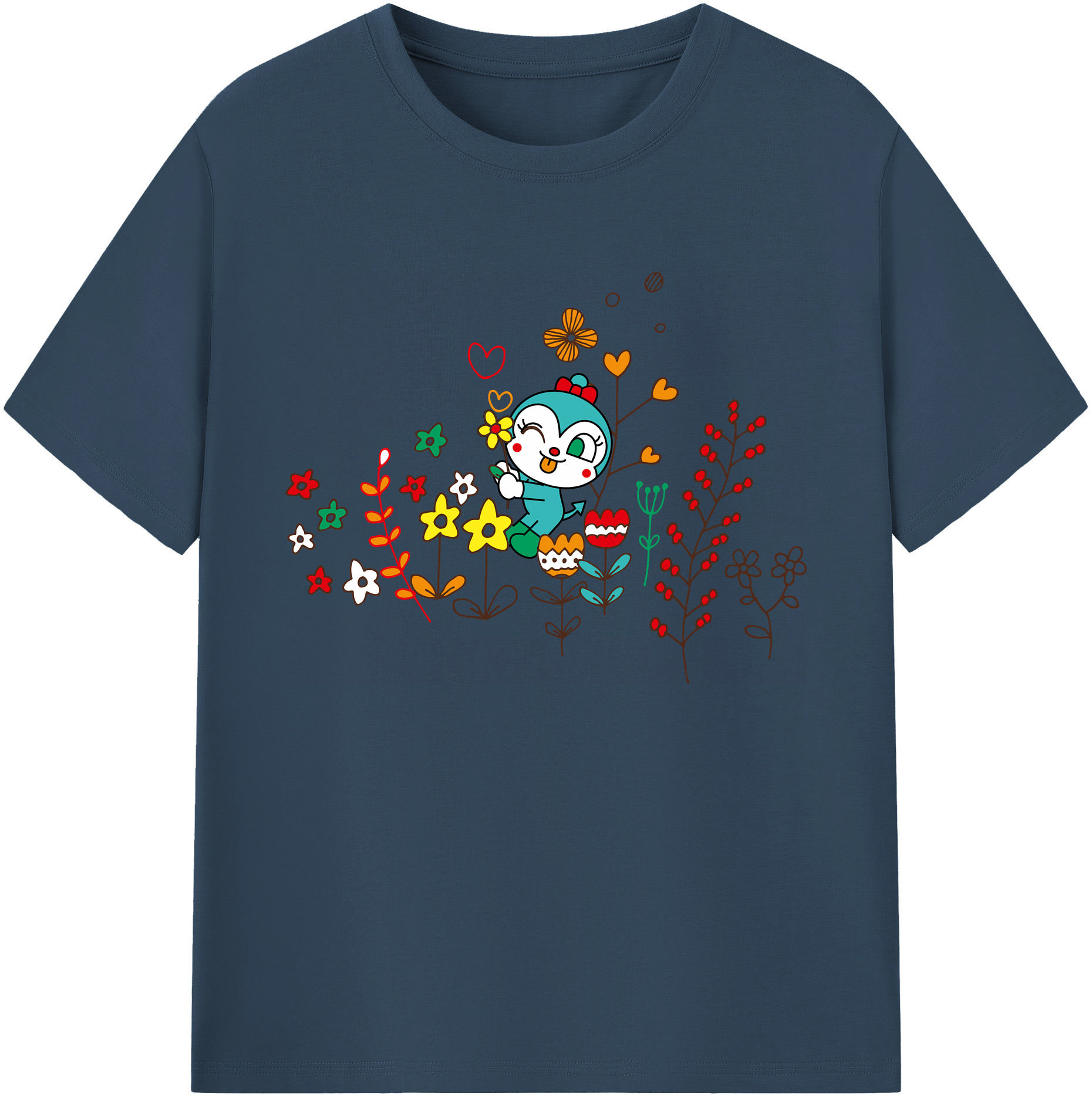 （画像用） アンパンマン Anpanman 綿100％ メンズ半袖Tシャツ｜肌触りやわらか＆通気性