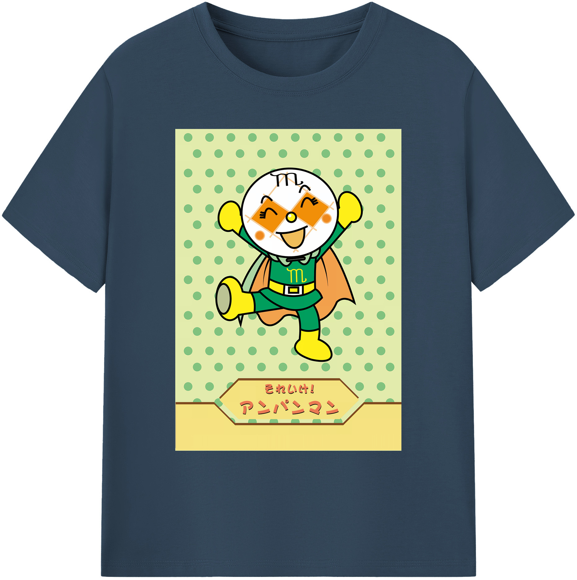 （画像用） アンパンマン Anpanman 綿100％ メンズ半袖Tシャツ｜肌触りやわらか＆通気性