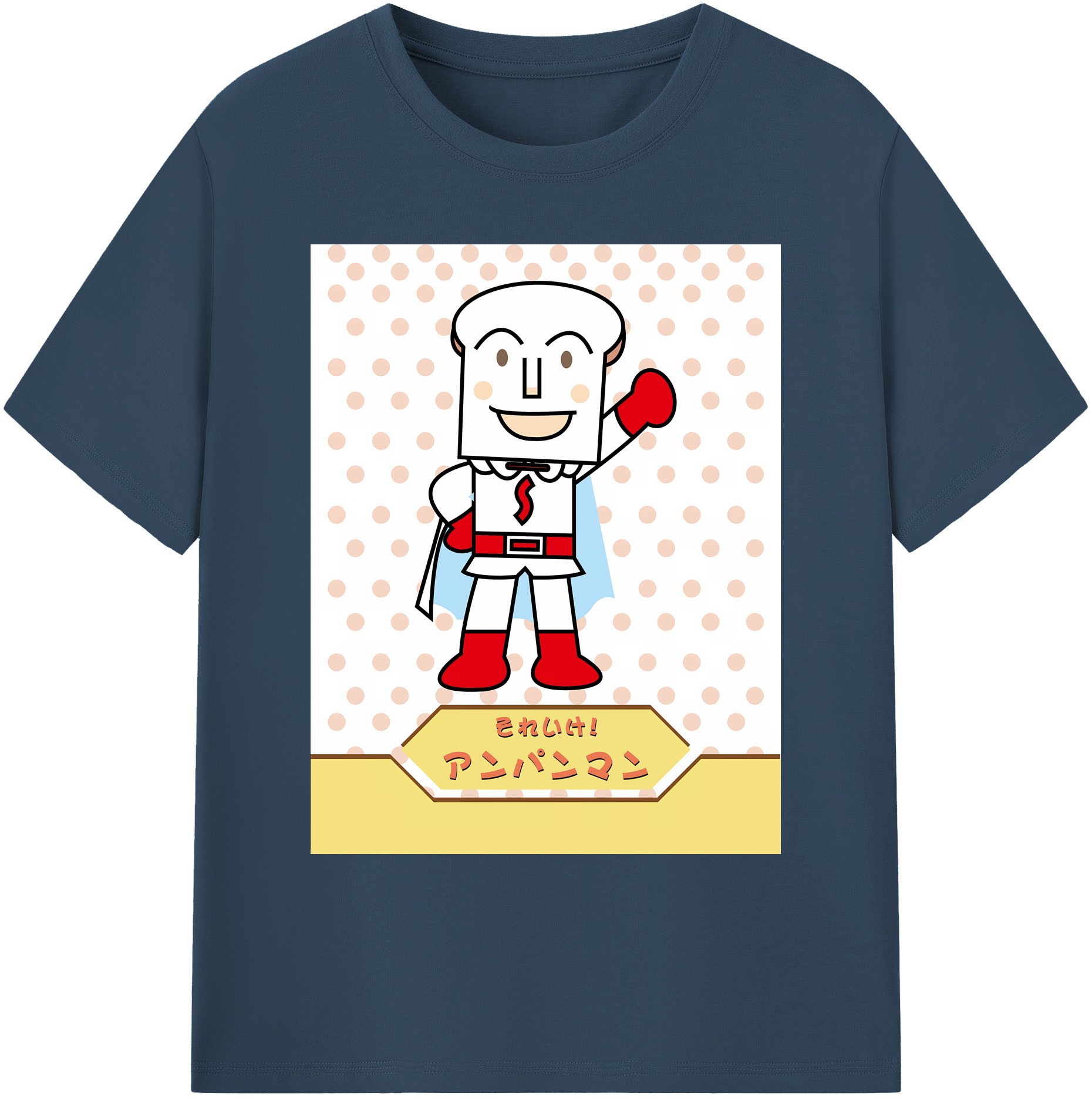 （画像用） アンパンマン Anpanman 綿100％ メンズ半袖Tシャツ｜肌触りやわらか＆通気性