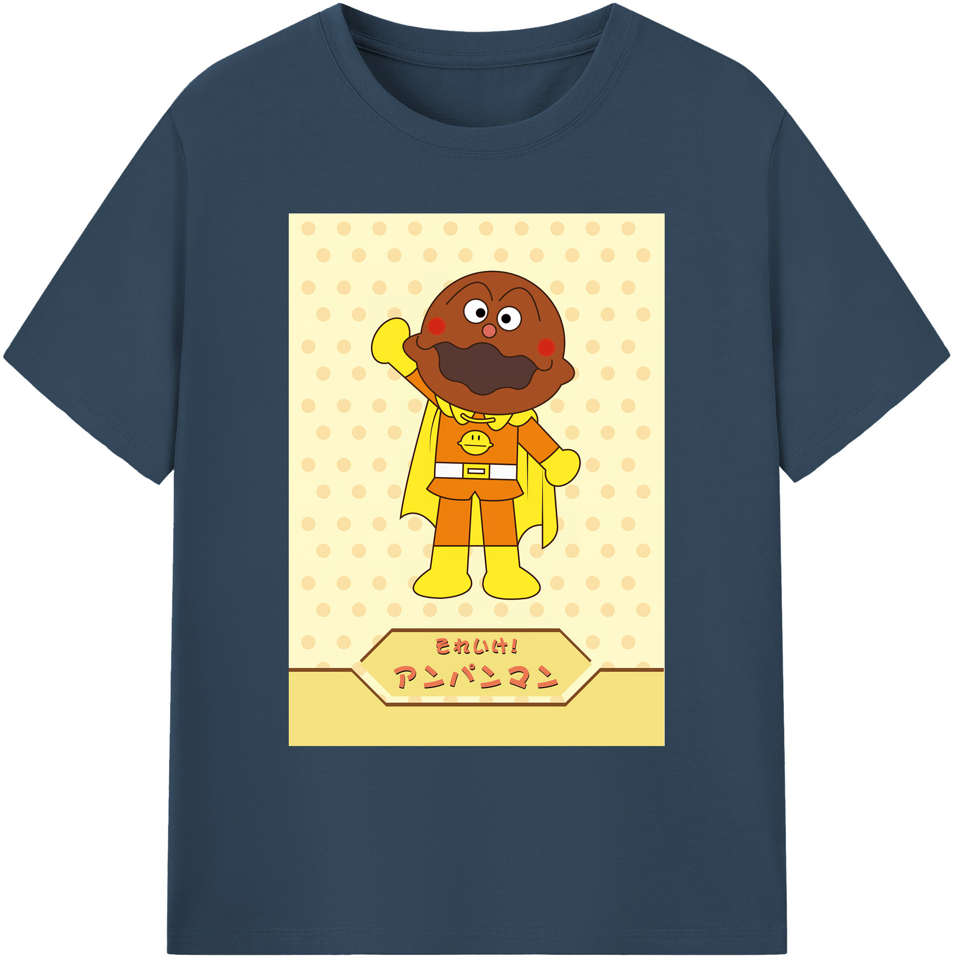 （画像用） アンパンマン Anpanman 綿100％ メンズ半袖Tシャツ｜肌触りやわらか＆通気性
