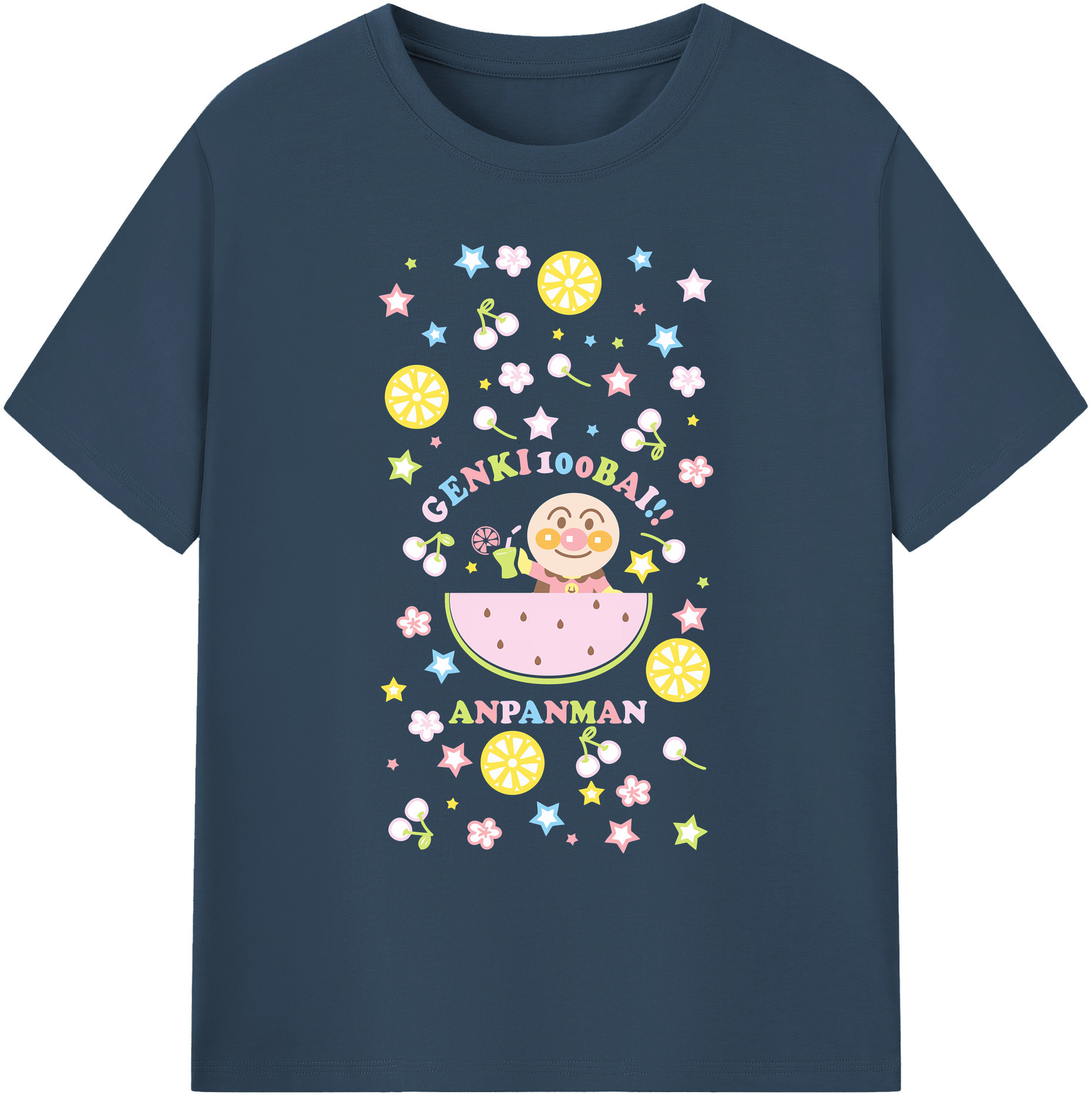 （画像用） アンパンマン Anpanman 綿100％ メンズ半袖Tシャツ｜肌触りやわらか＆通気性