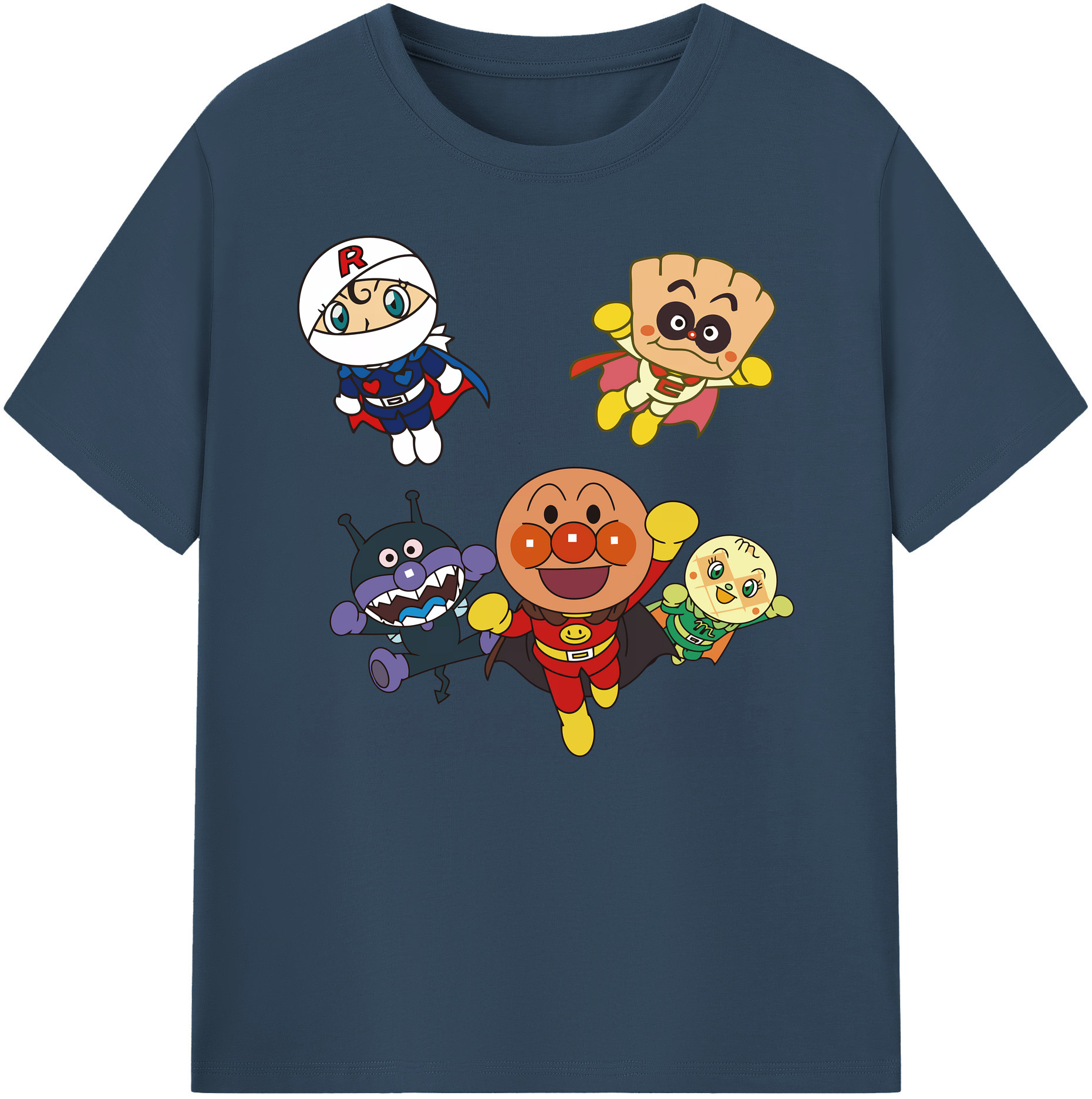 （画像用） アンパンマン Anpanman 綿100％ メンズ半袖Tシャツ｜肌触りやわらか＆通気性