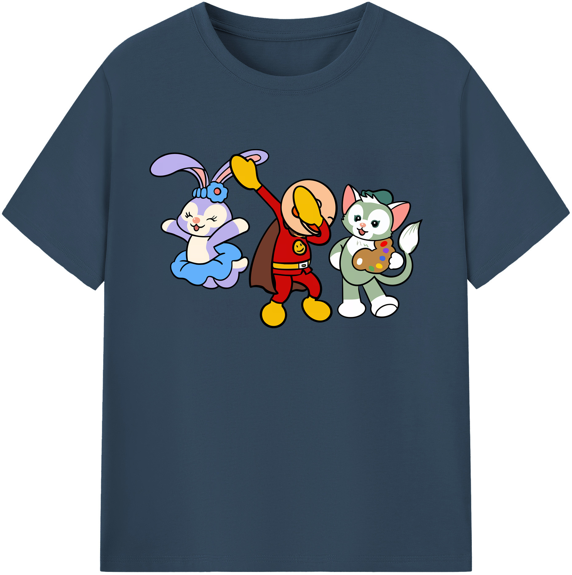 （画像用） アンパンマン Anpanman 綿100％ メンズ半袖Tシャツ｜肌触りやわらか＆通気性
