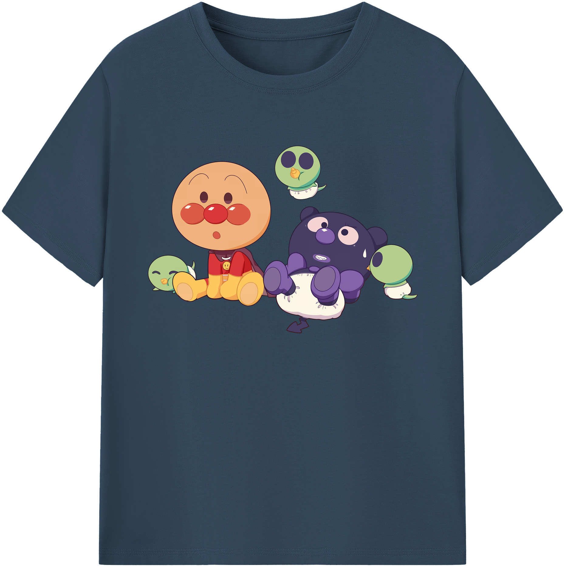 （画像用） アンパンマン Anpanman 綿100％ メンズ半袖Tシャツ｜肌触りやわらか＆通気性